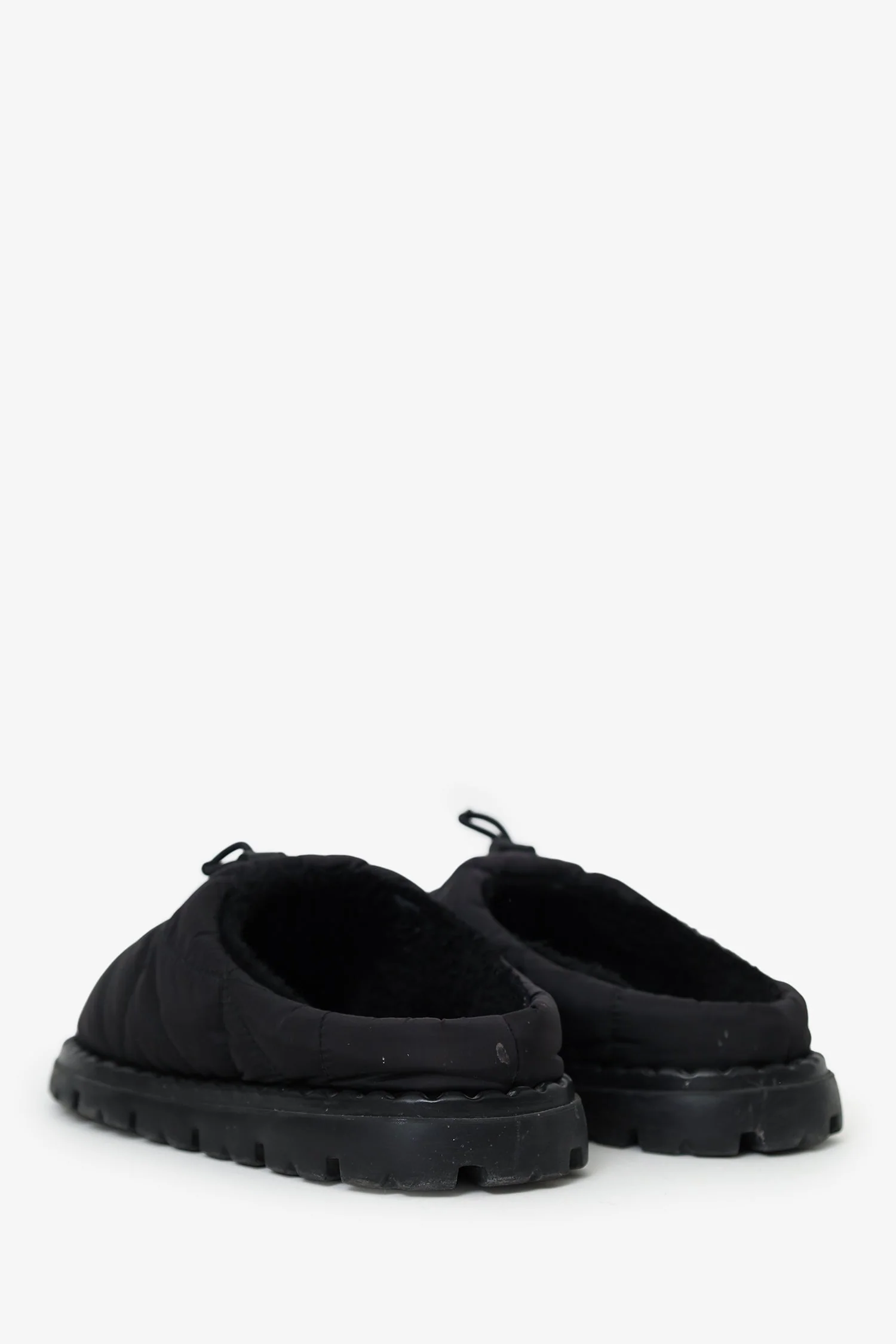 Prada Black Nylon Quilted Slipper Mule Size 38 - Image 4