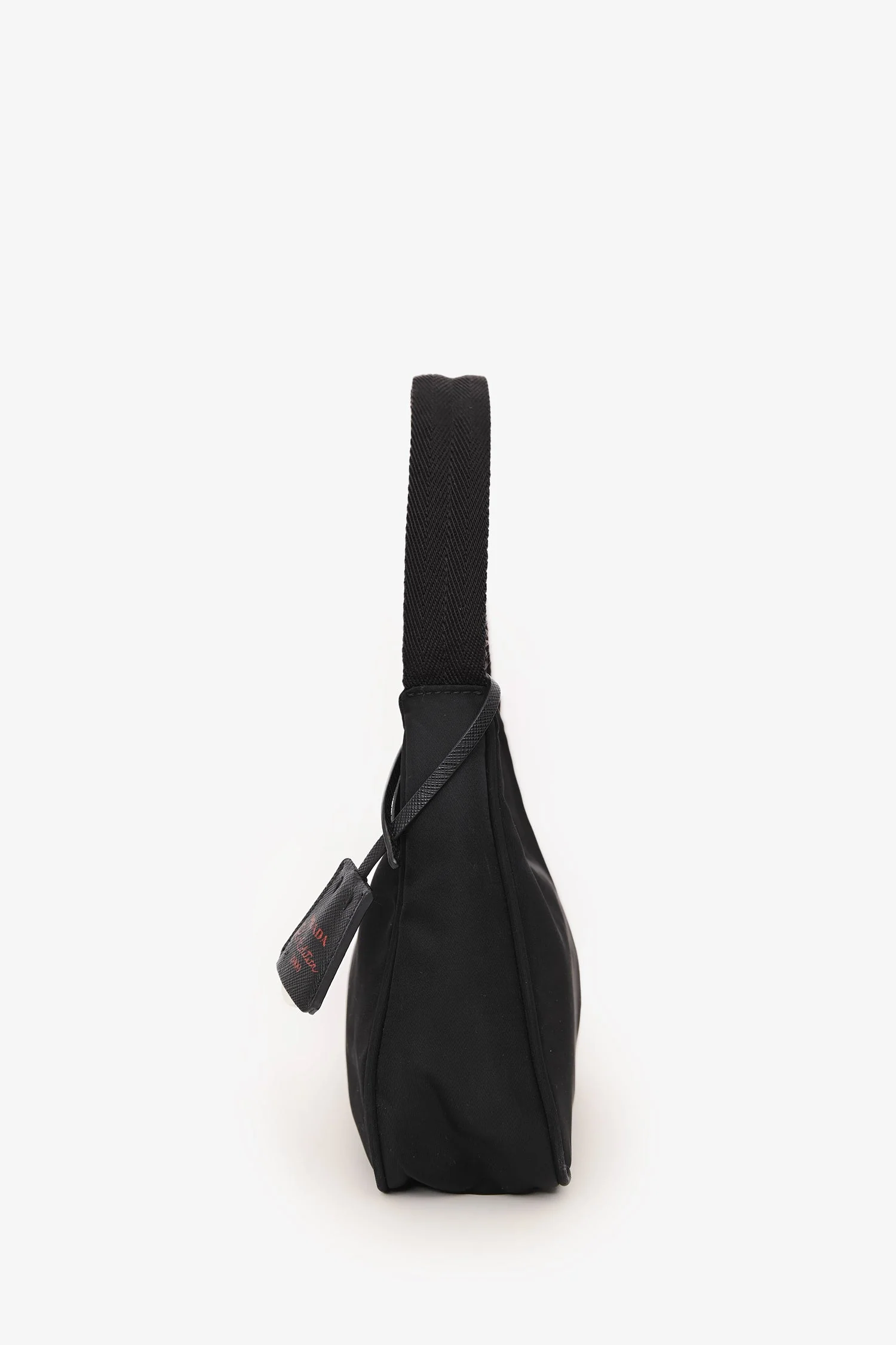 Prada Black Nylon Red Logo Re-Edition 2000 Shoulder Bag - Image 4