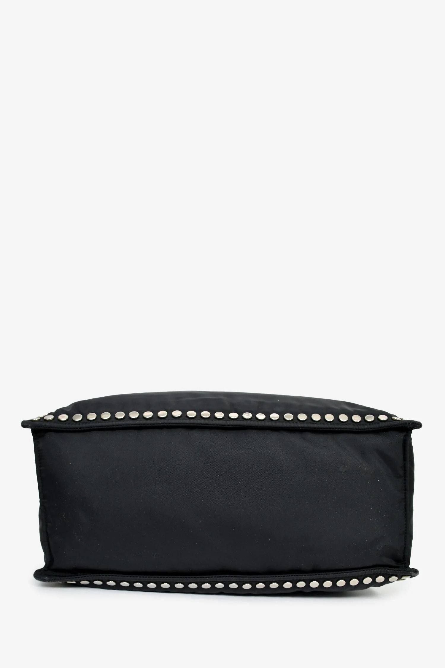 Prada Black Nylon Studded Tote Bag - Image 5