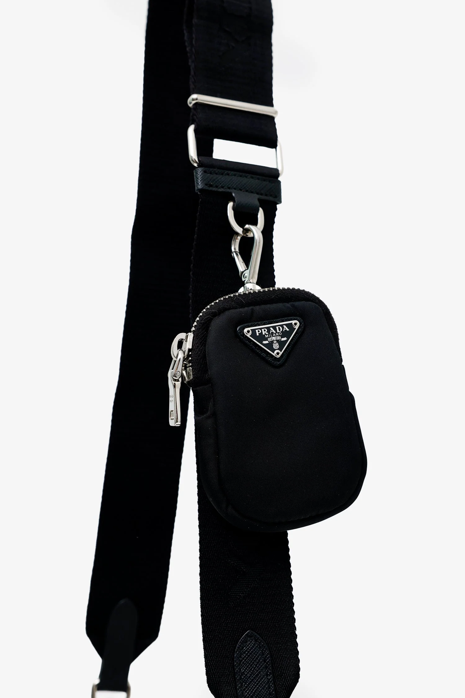 Prada Black Re-Nylon Re-Edition 2005 Crossbody Bag With Strap + Pouch - Image 7