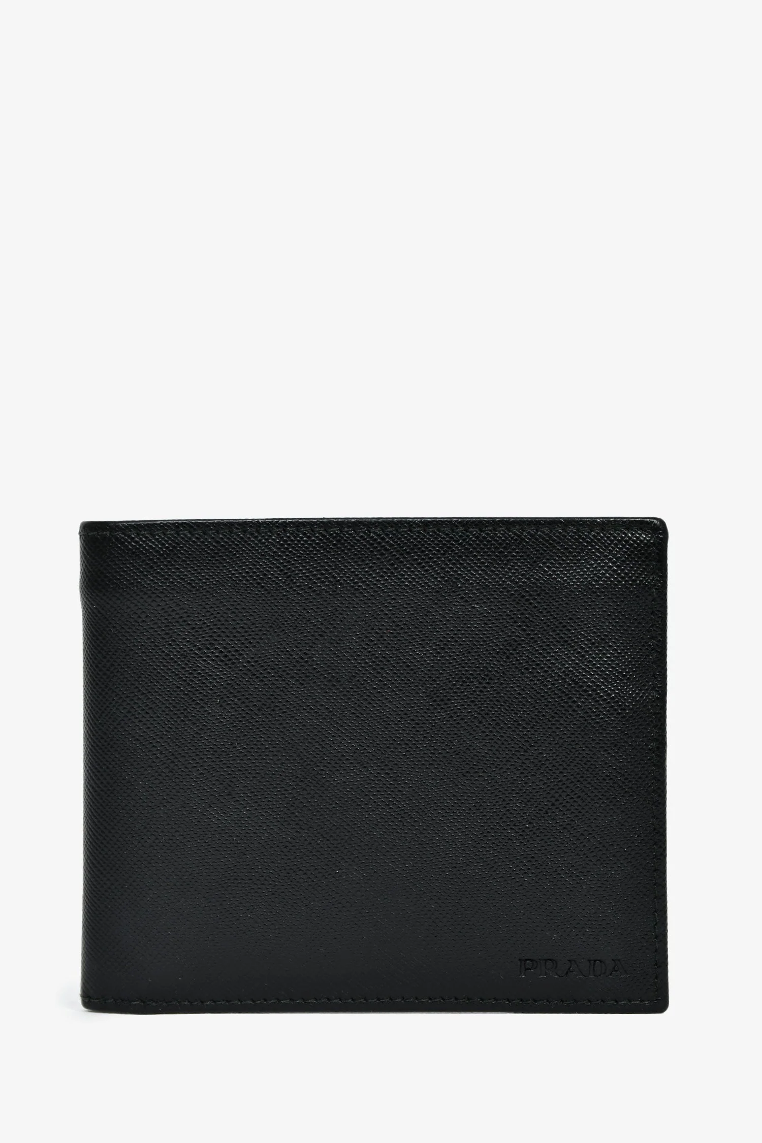Prada Black Saffiano Leather Bi-Fold Wallet