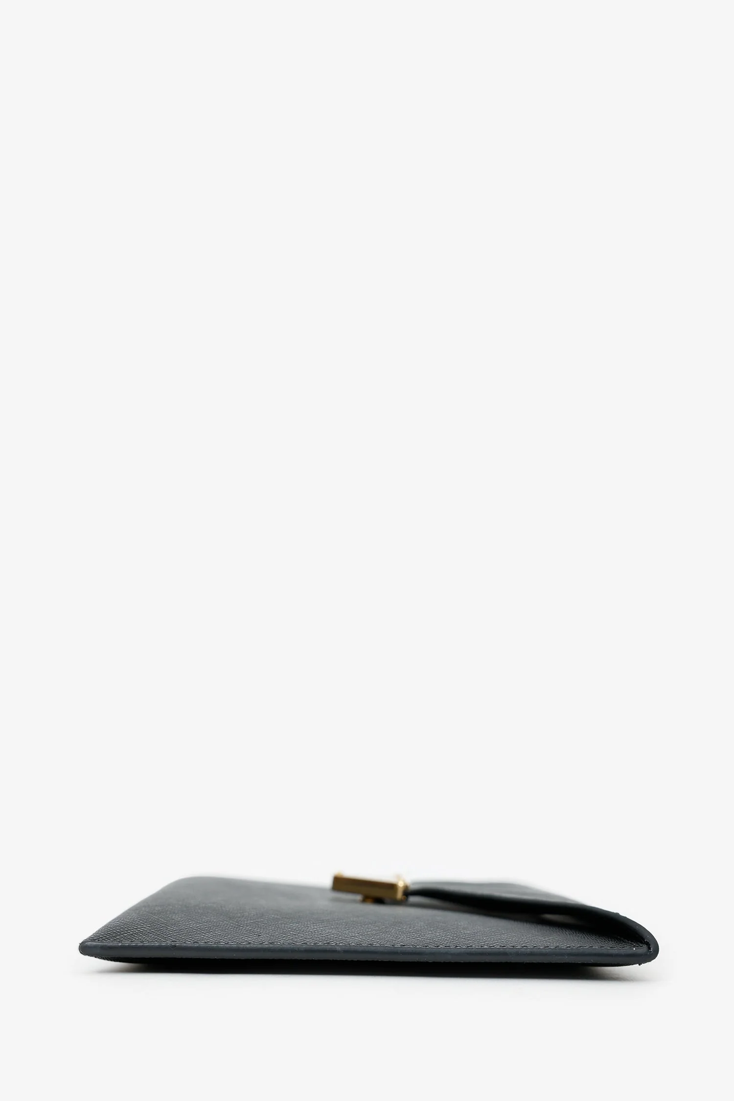 Prada Black Saffiano Leather Envelope Clutch - Image 3