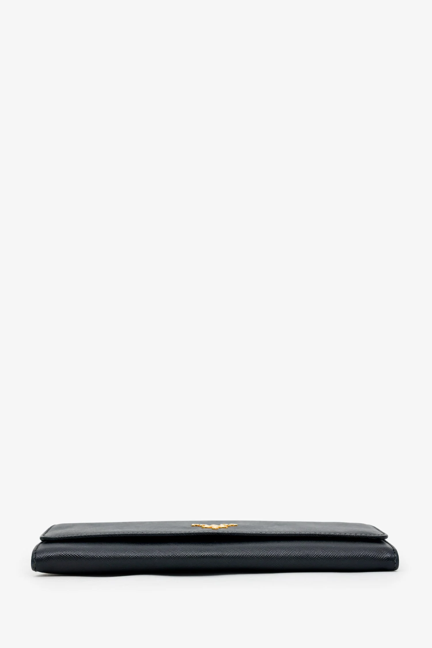 Prada Black Saffiano Leather Wallet on Chain - Image 5
