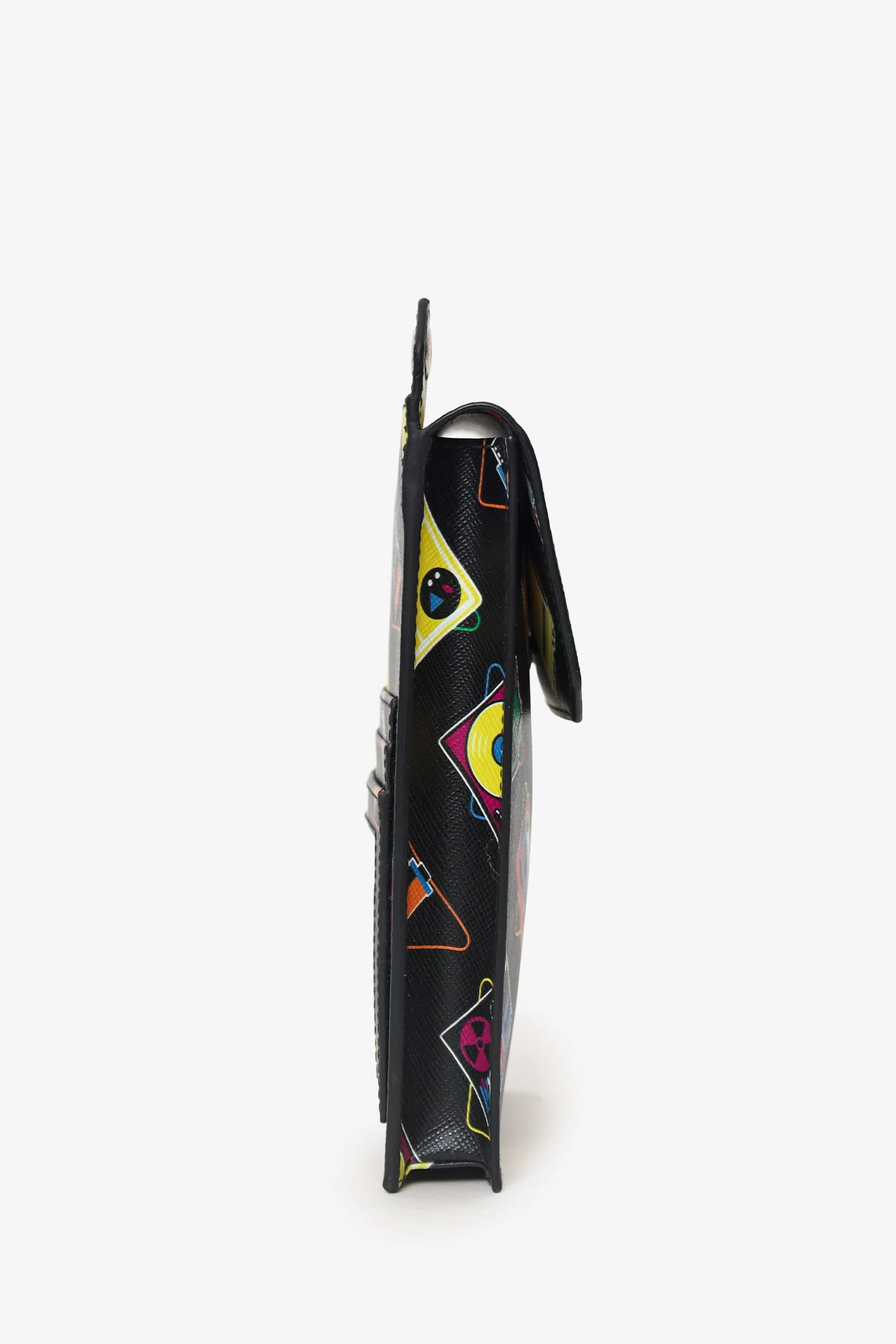 Prada Black Saffiano Robot Print Phone Case Bag - Image 3