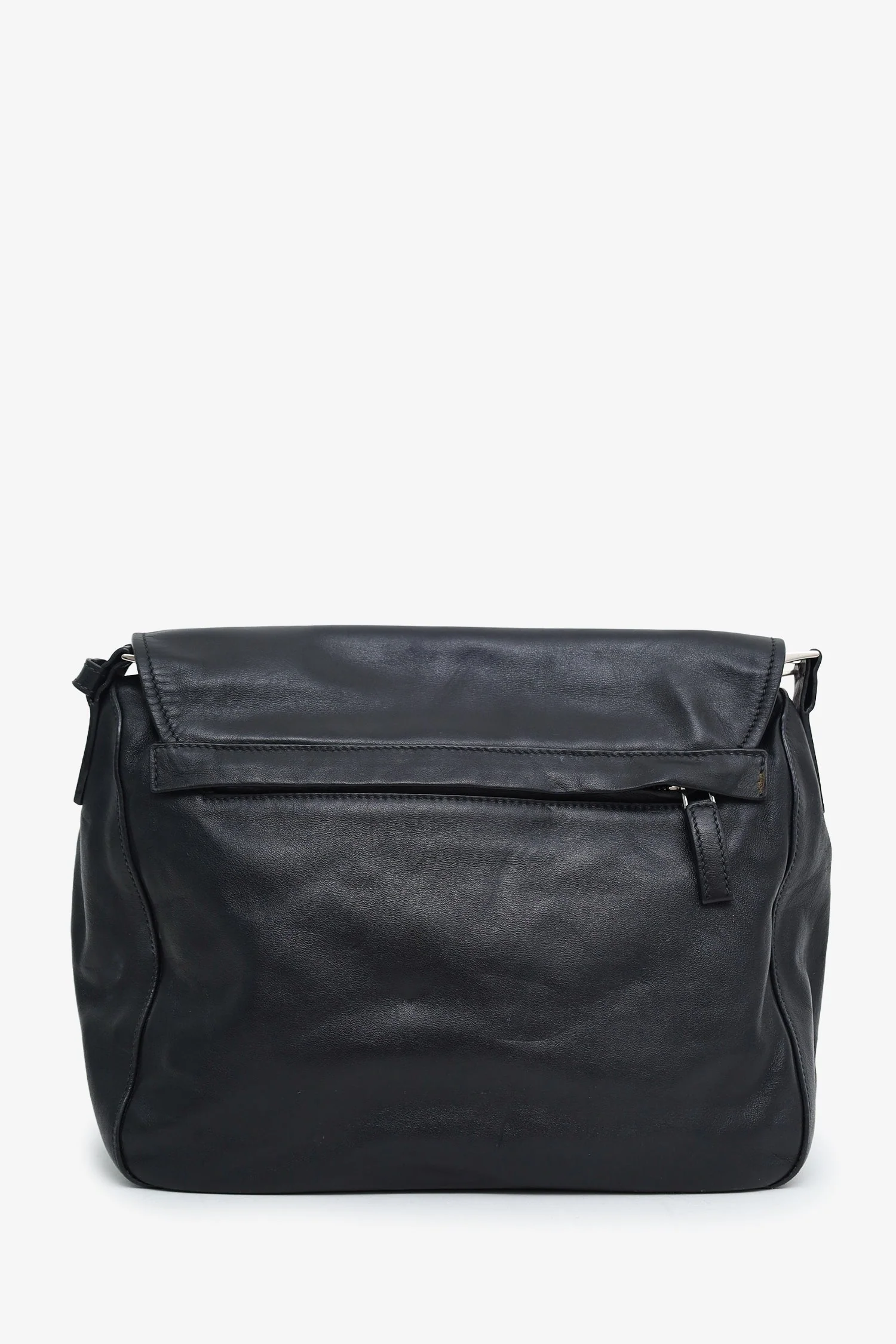 Prada Black Soft Calfskin Leather Messenger Bag - Image 2