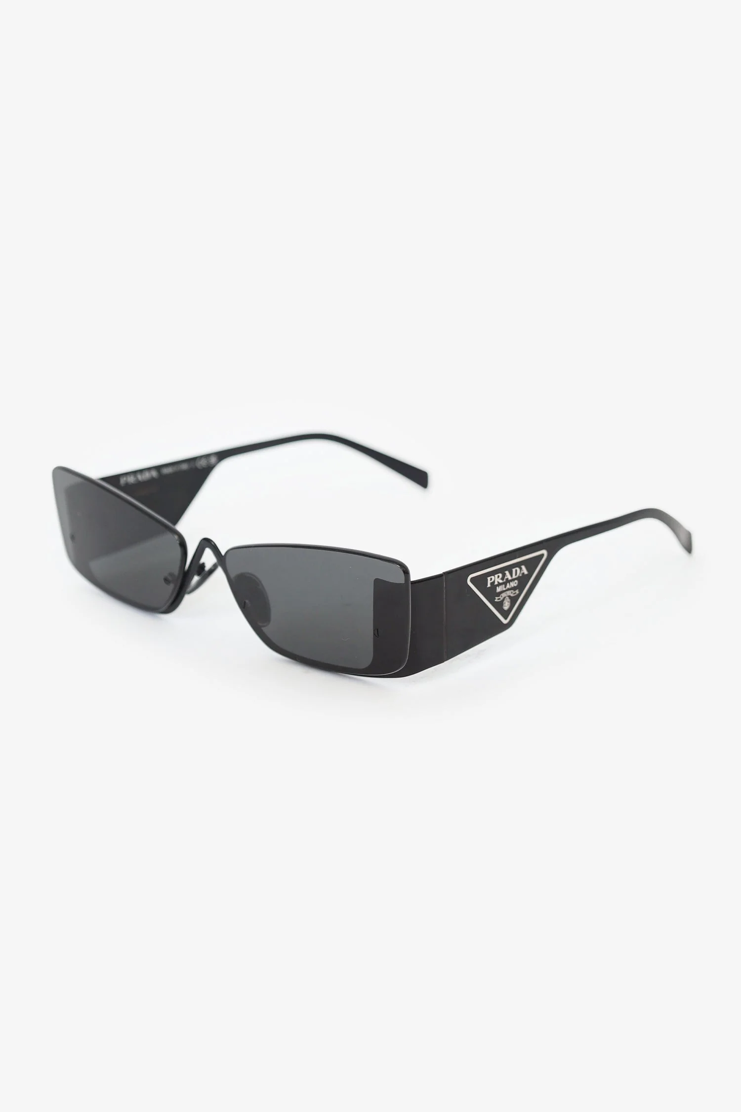 Prada Black SPR 59Z Runaway Shield Sunglasses - Image 2