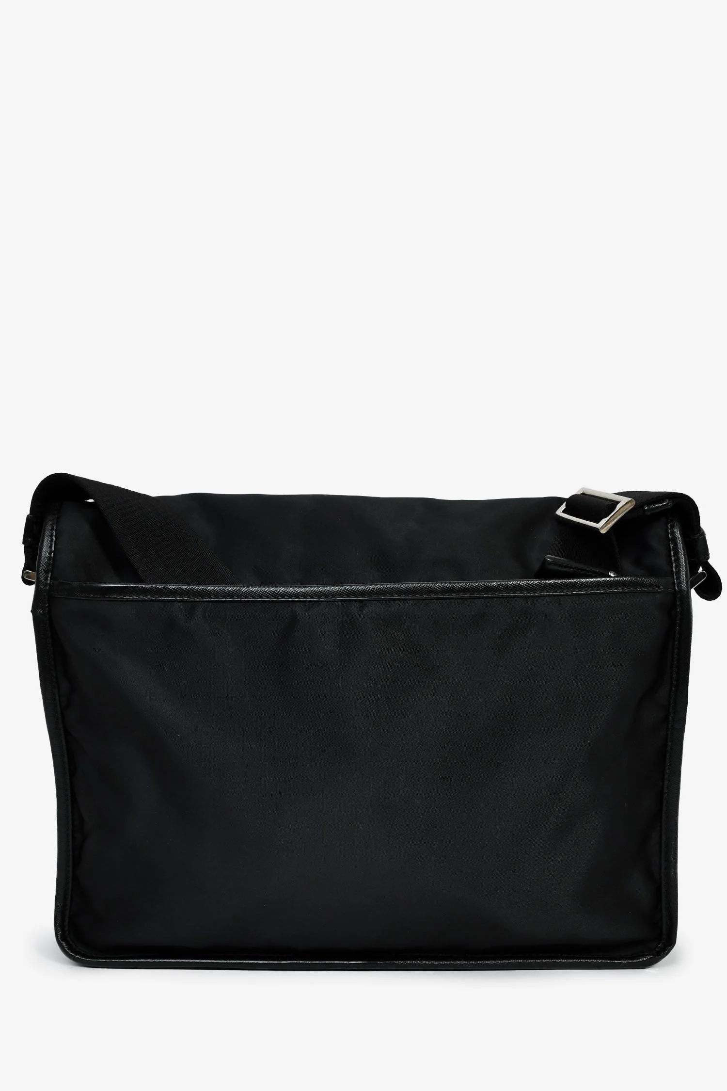 Prada Black Tessuto Flap Messenger Bag - Image 2