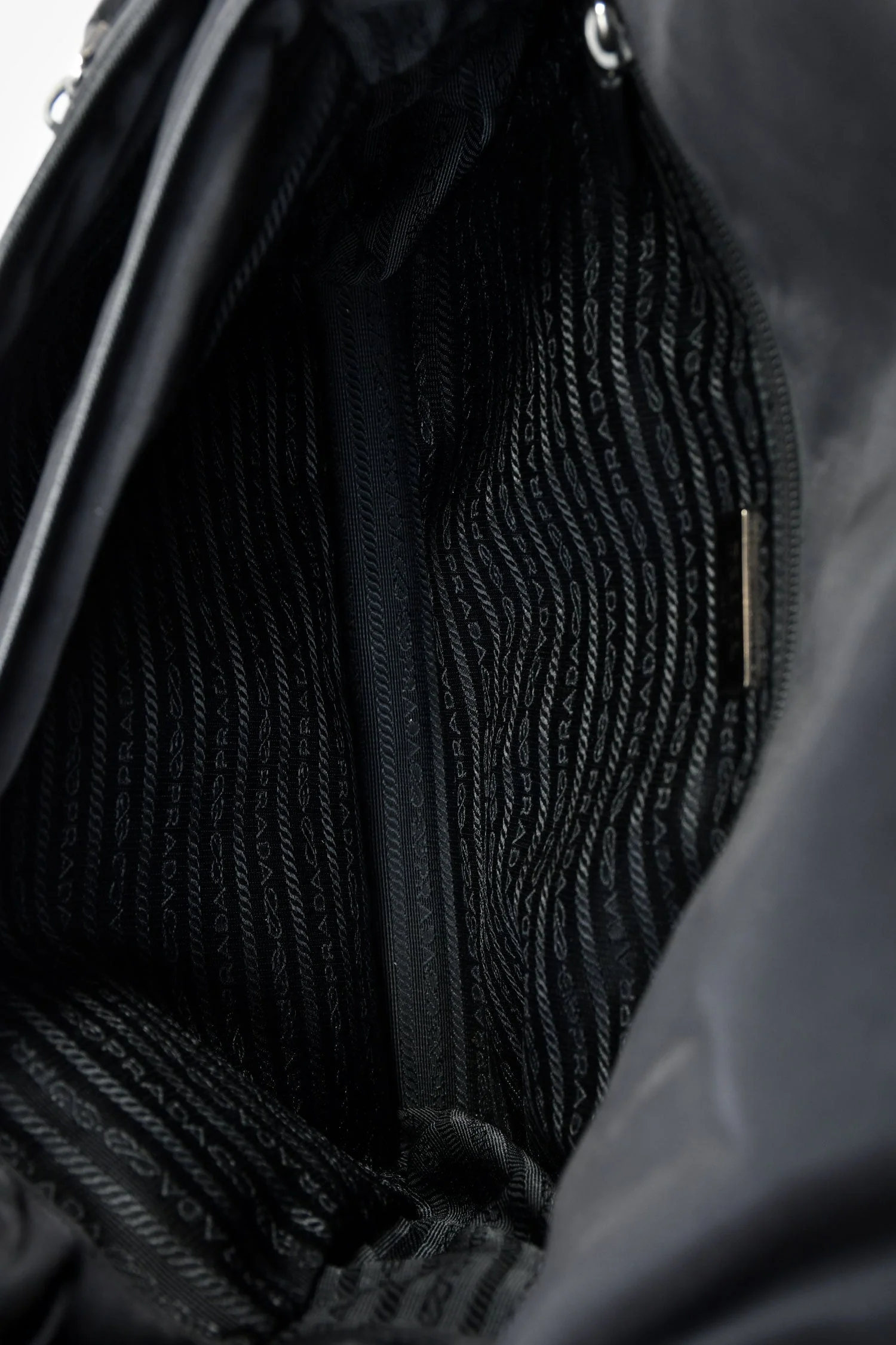 Prada Black Tessuto Flap Messenger Bag - Image 6