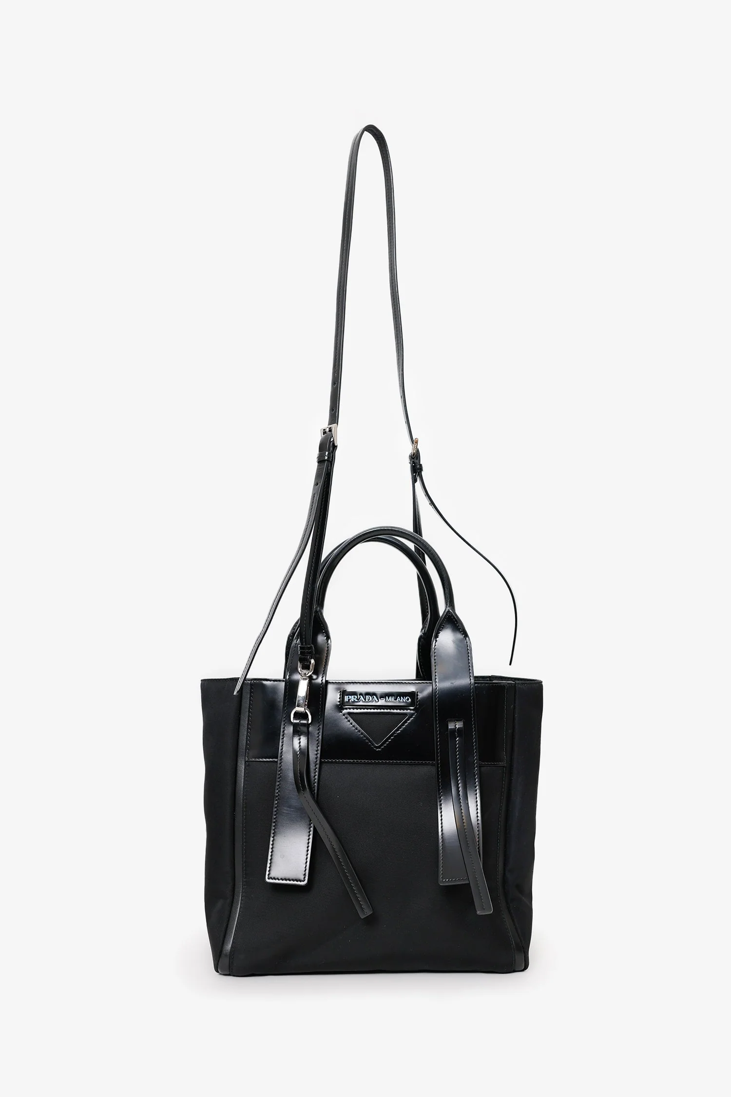 Prada Black Tessuto Nylon Small Ouverture Bag With Strap - Image 7