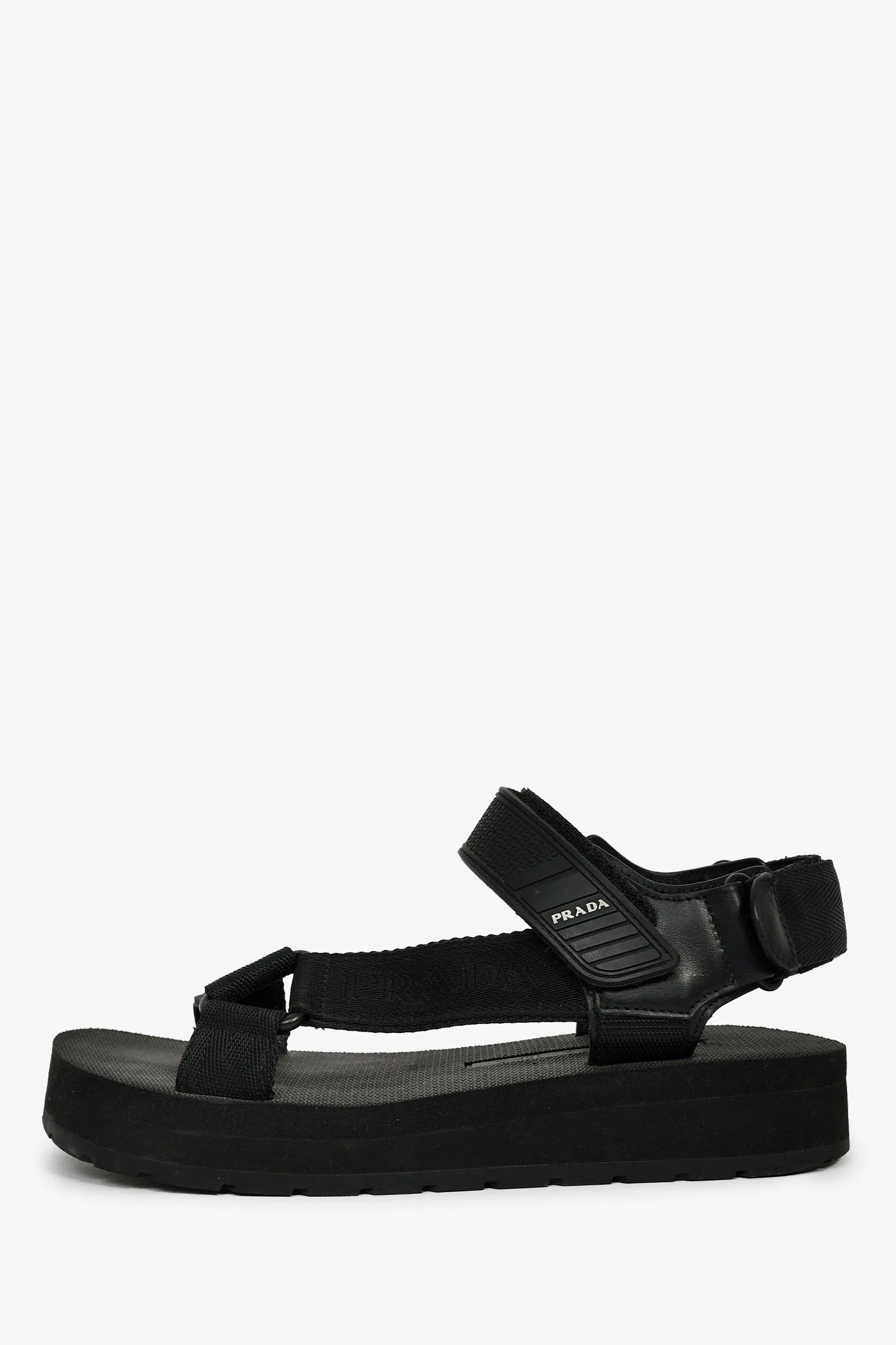 Prada Black Velcro Sandals Size 36.5 - Image 5