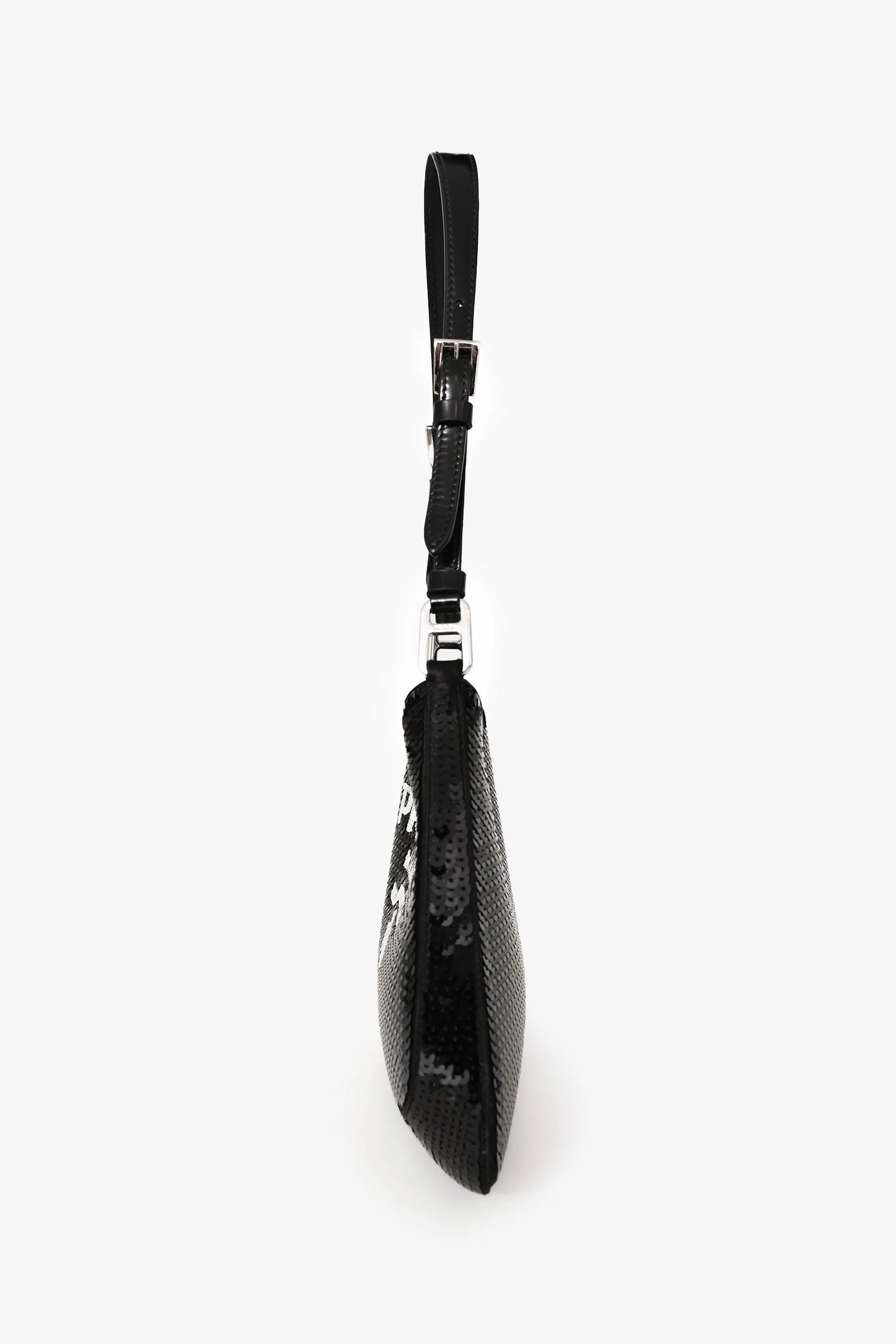 Prada Black/White Sequin 'Cleo' Small Shoulder Bag - Image 4