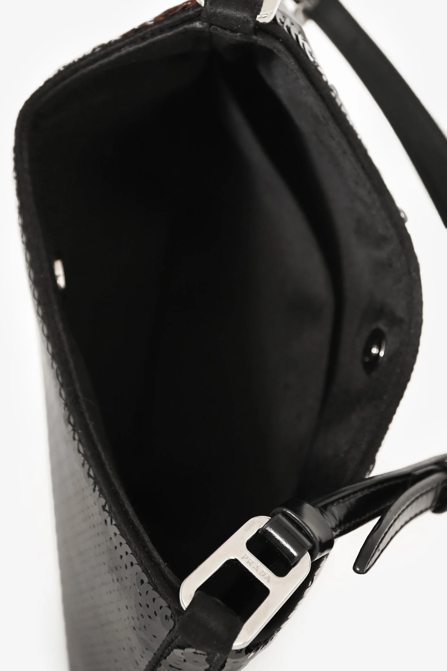 Prada Black/White Sequin 'Cleo' Small Shoulder Bag - Image 6