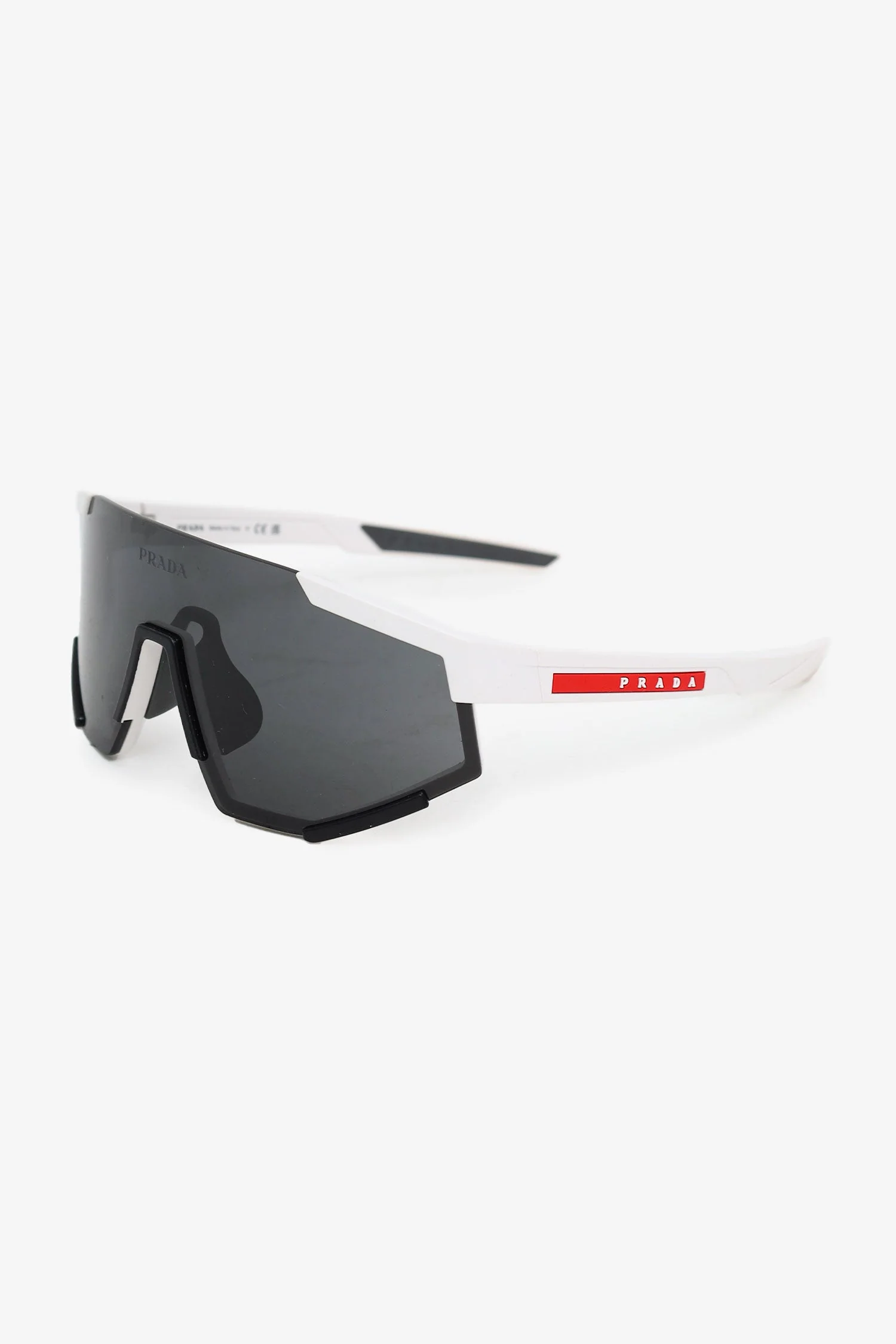 Prada Black/White Shield Tinted Sunglasses - Image 2