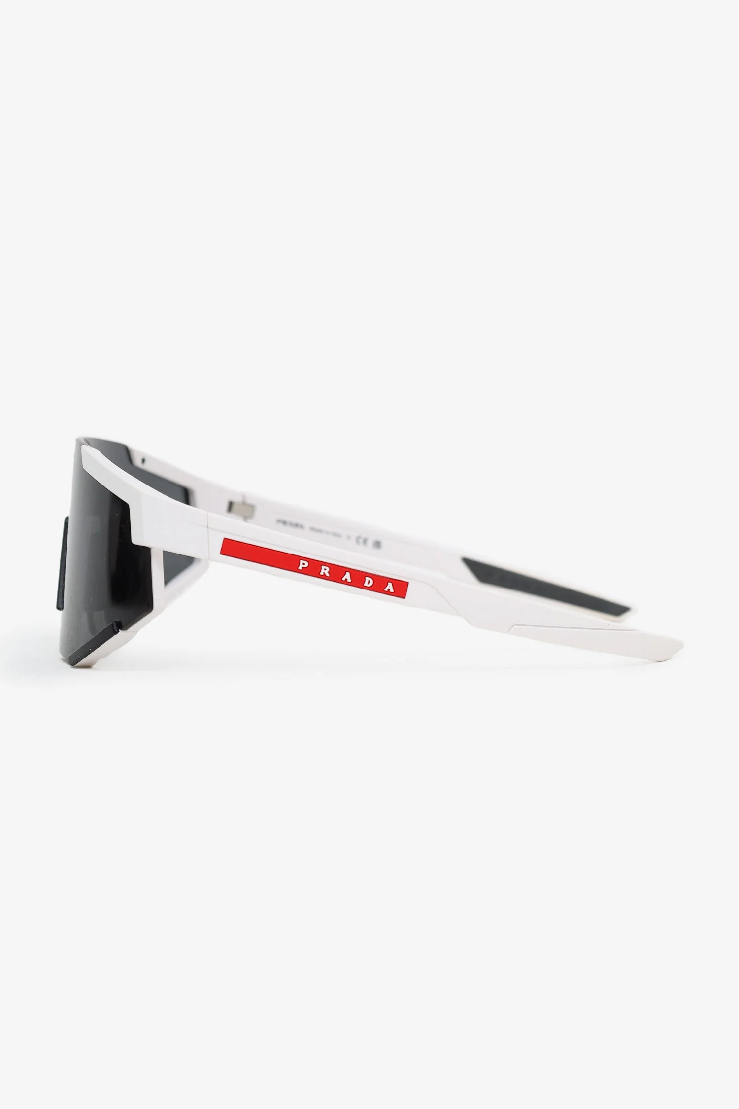 Prada Black/White Shield Tinted Sunglasses - Image 3