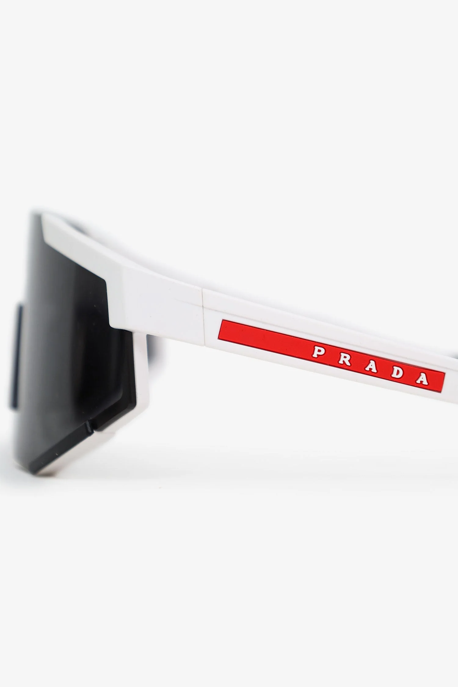Prada Black/White Shield Tinted Sunglasses - Image 4