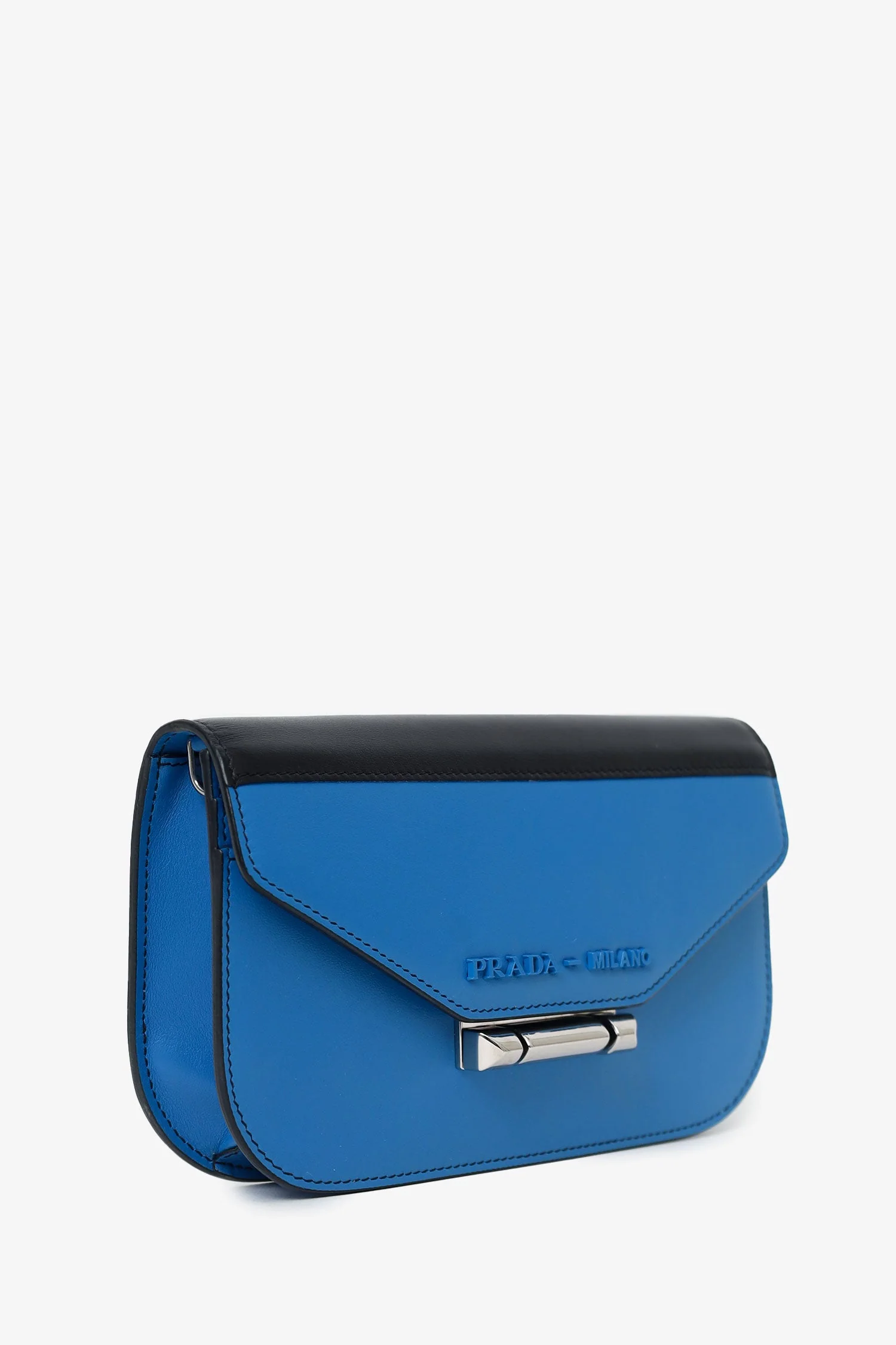 Prada Blue/Black Leather 'Sybille' Crossbody Bag - Image 3