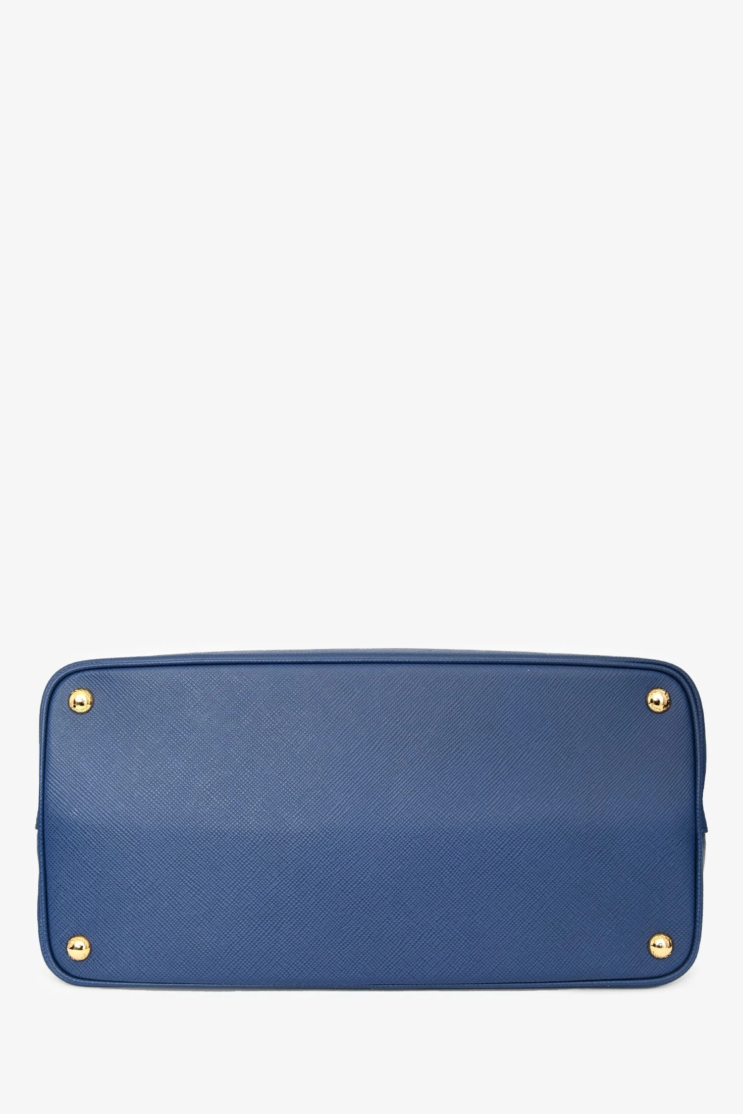 Prada Blue Saffiano Cuir Medium Double Tote - Image 5