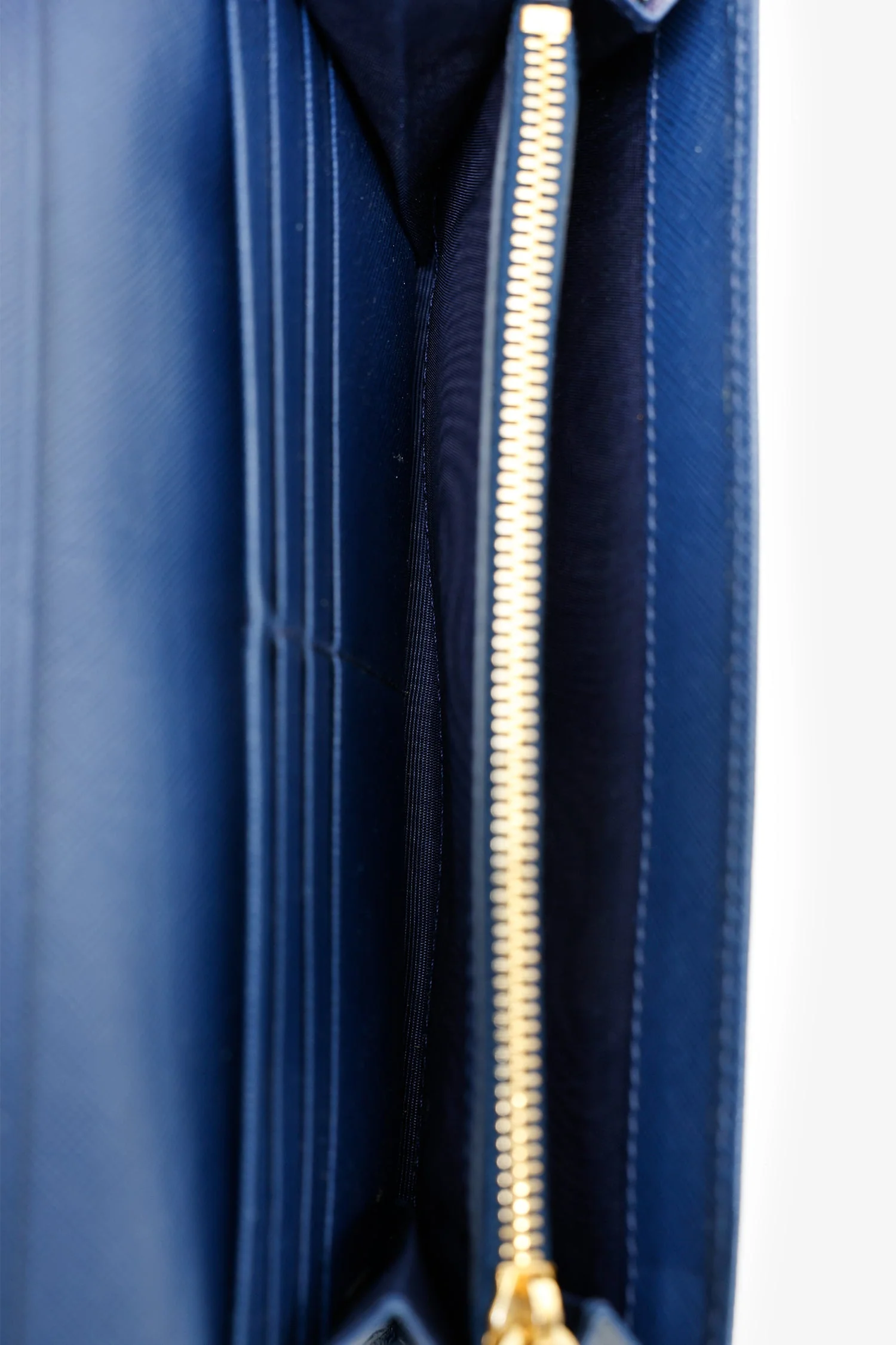 Prada Blue Saffiano Leather Long Wallet - Image 6