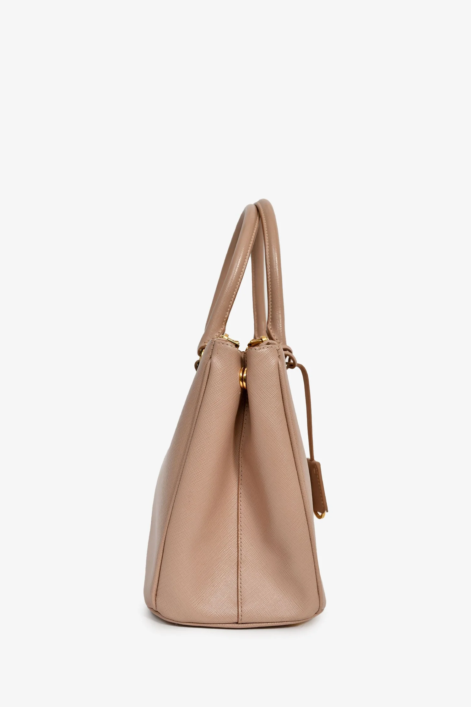 Prada Blush Pink Saffiano Leather Medium Double Zip Galleria Tote - Image 3