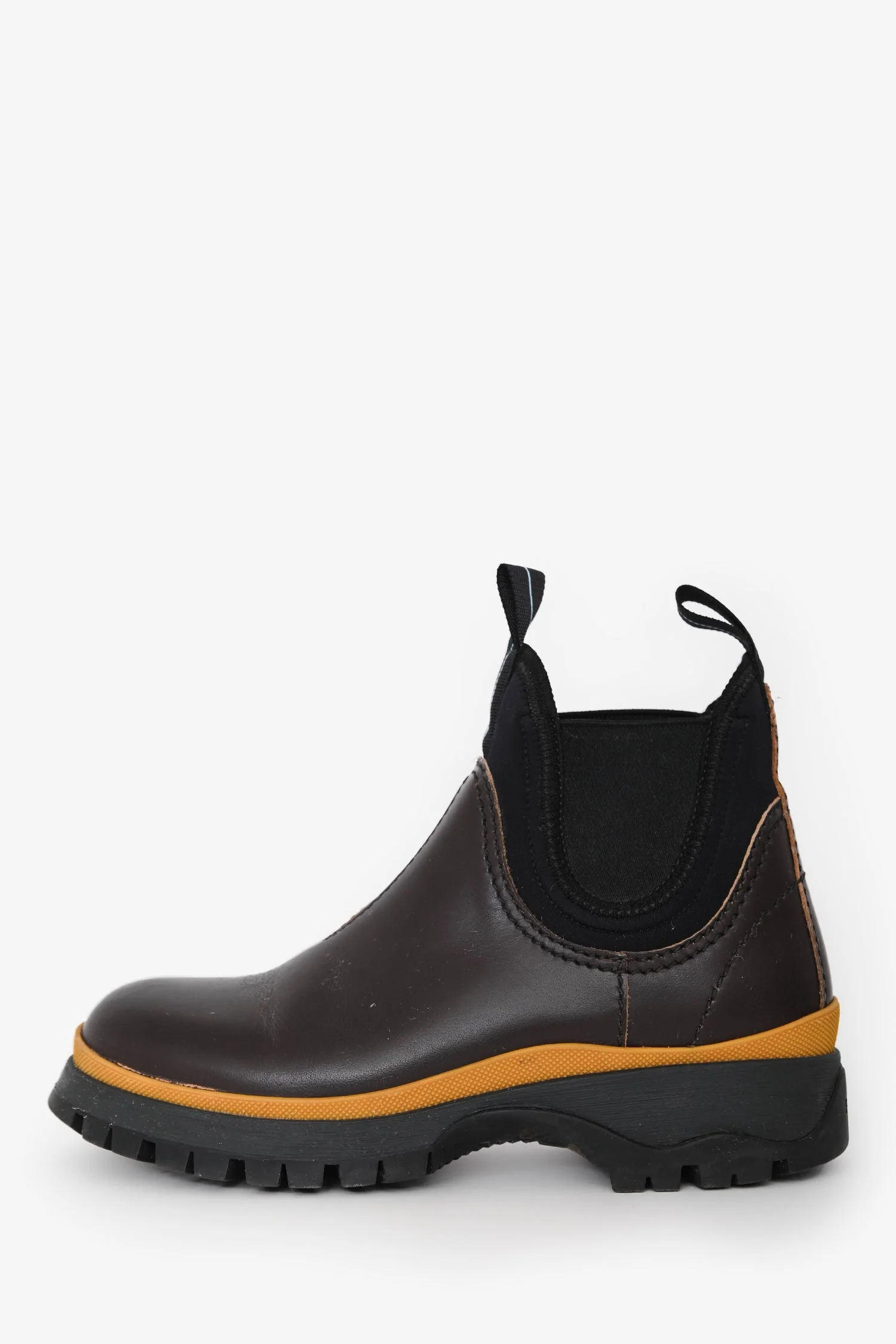 Prada Brown Leather Chelsea Boots Size 35.5 - Image 5