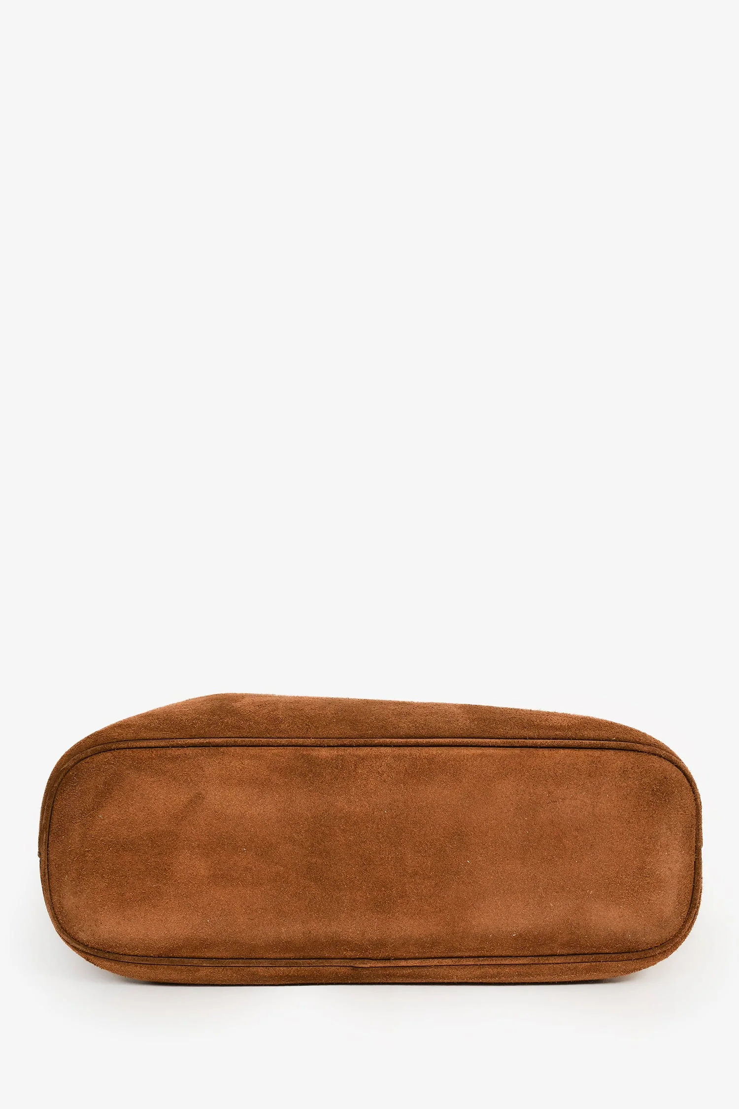 Prada Brown Suede/Leather Buckle Bag with Strap - Image 5
