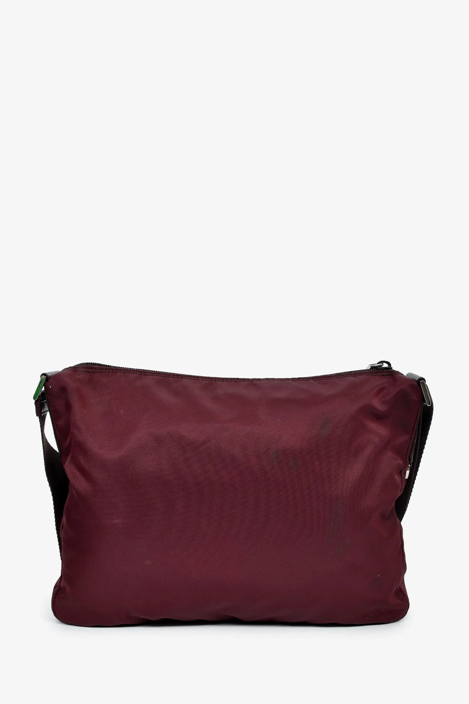Prada Burgundy Nylon Tessuto Messenger Bag - Image 2