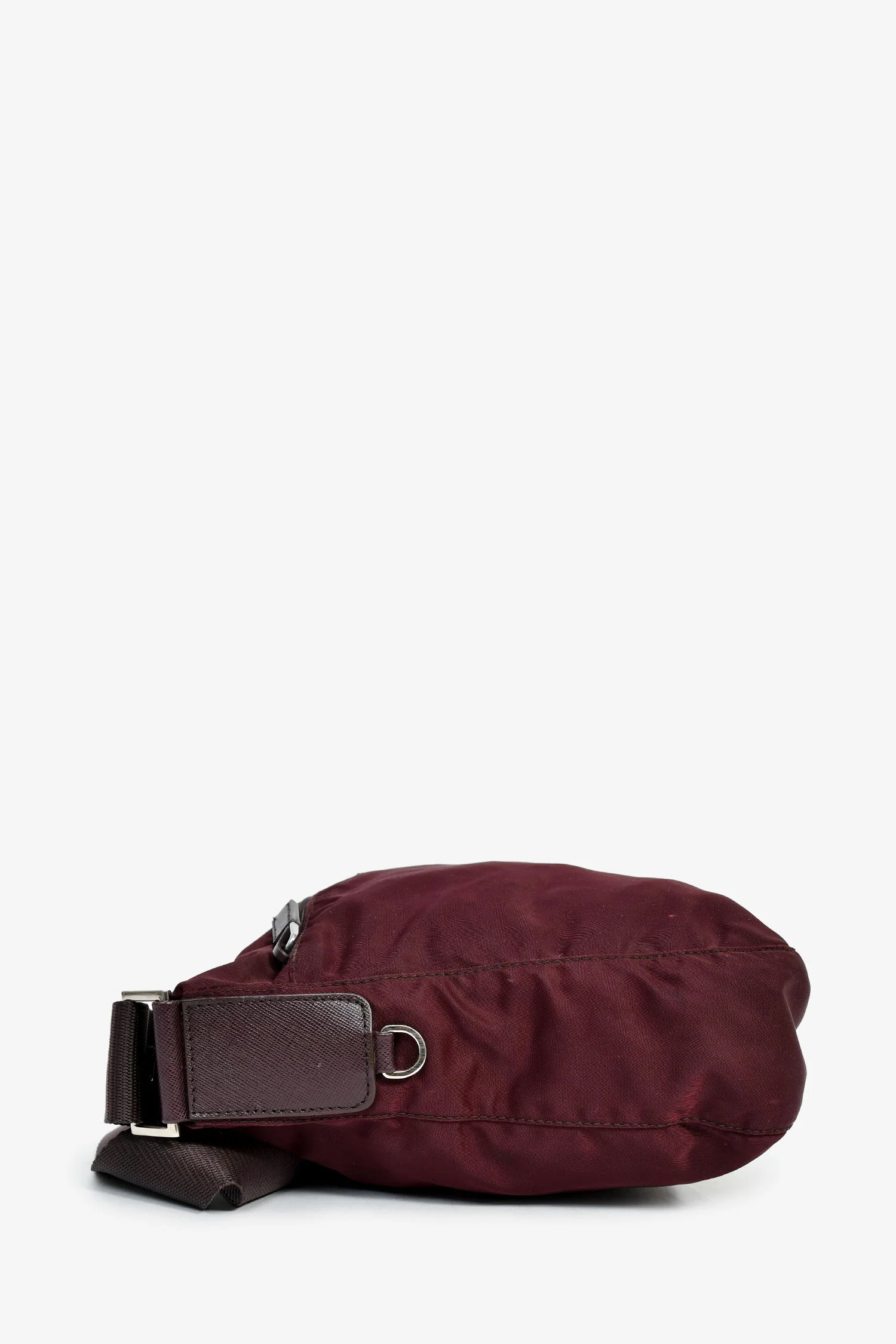 Prada Burgundy Nylon Tessuto Messenger Bag - Image 4
