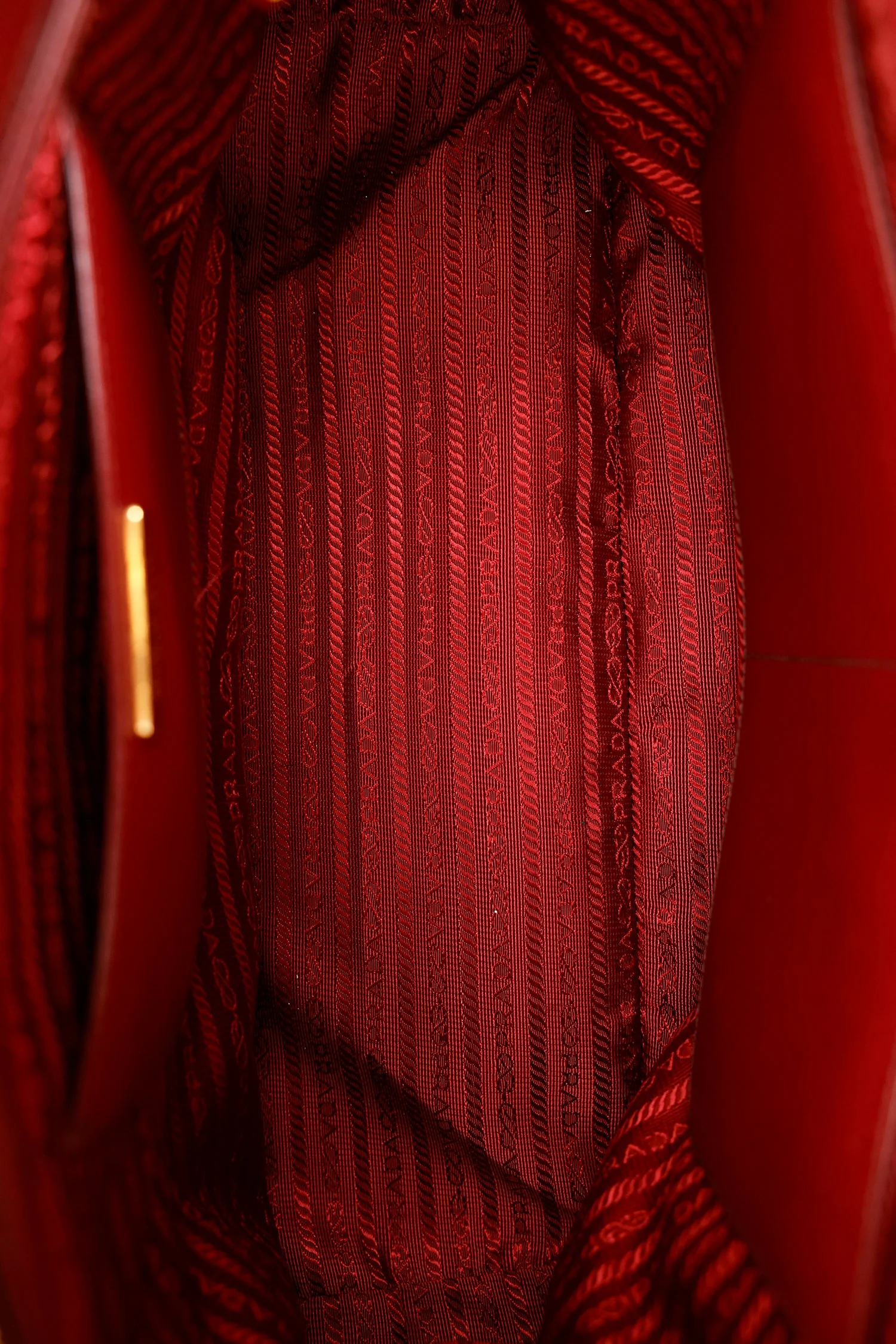 Prada Burgundy Saffiano Leather Large Double Zip Galleria Tote With Strap - Image 7