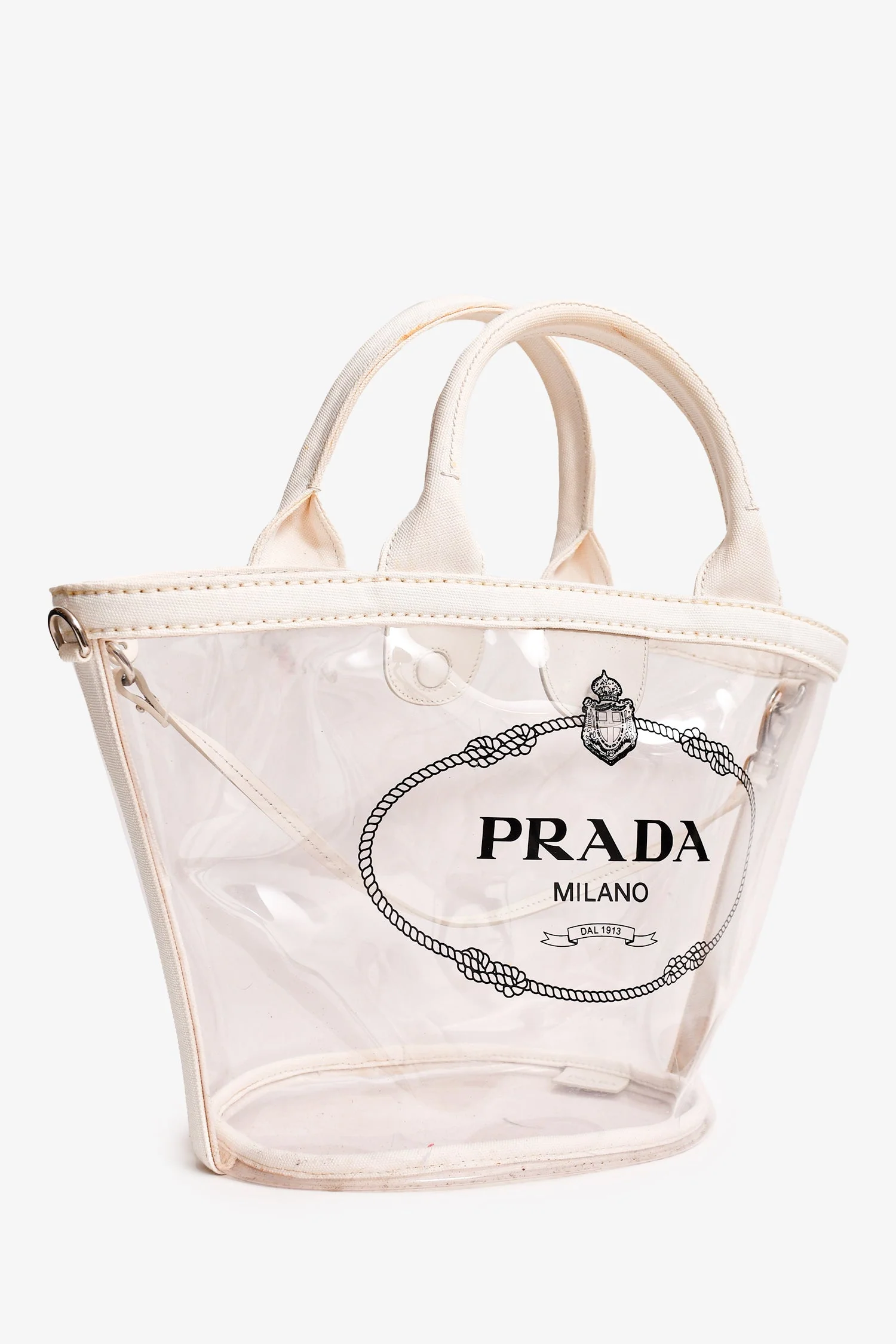 Prada Clear PVC Logo Tote (As Is) - Image 2