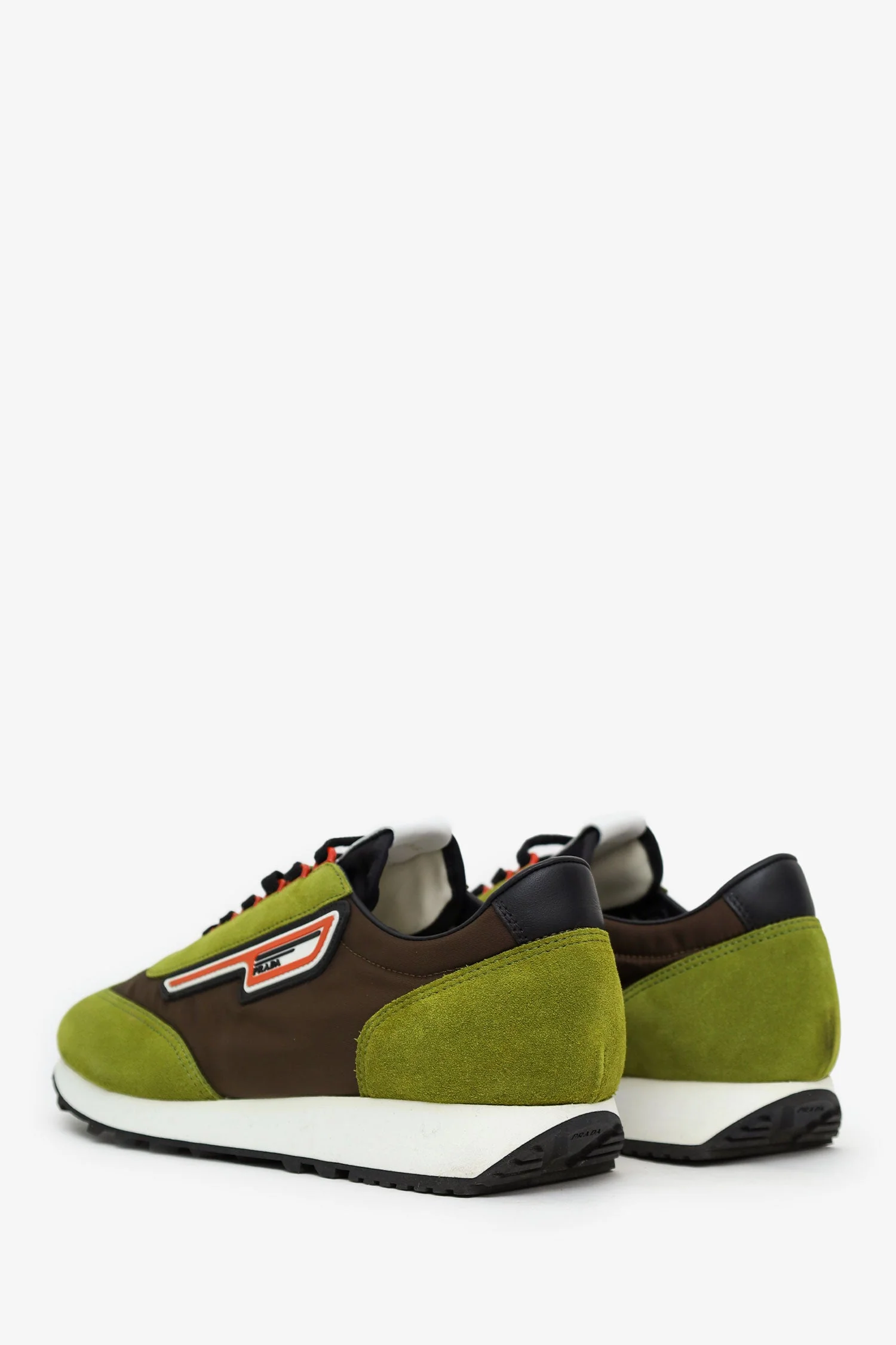 Prada Green Suede D7R Sneakers Size 8 Mens - Image 4