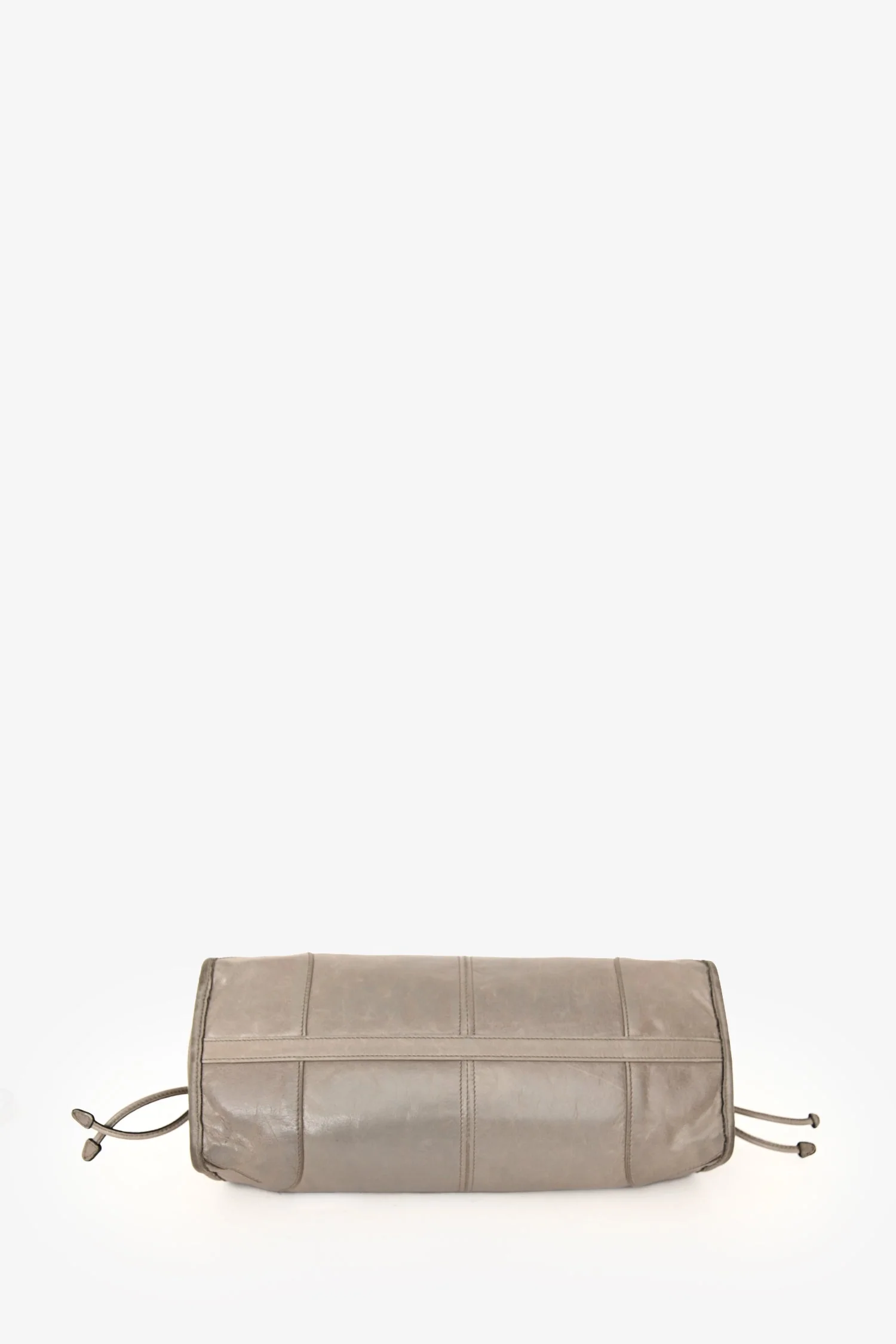 Prada Grey Leather 'Bonnie' Medium Shoulder Bag With Crossbody Strap - Image 5