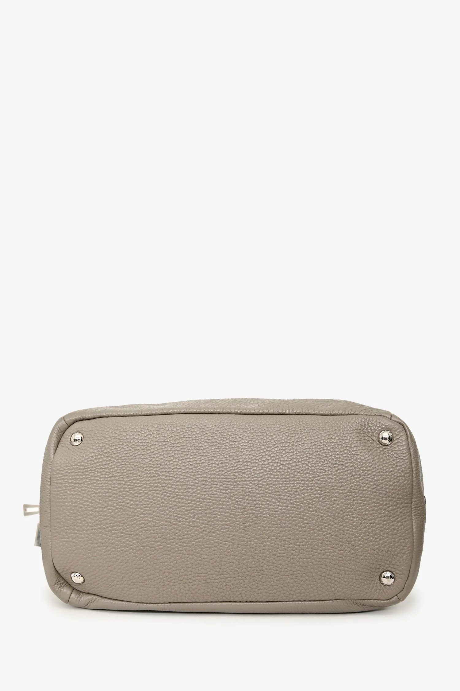 Prada Grey Leather Vitello Danio Top Handle - Image 5