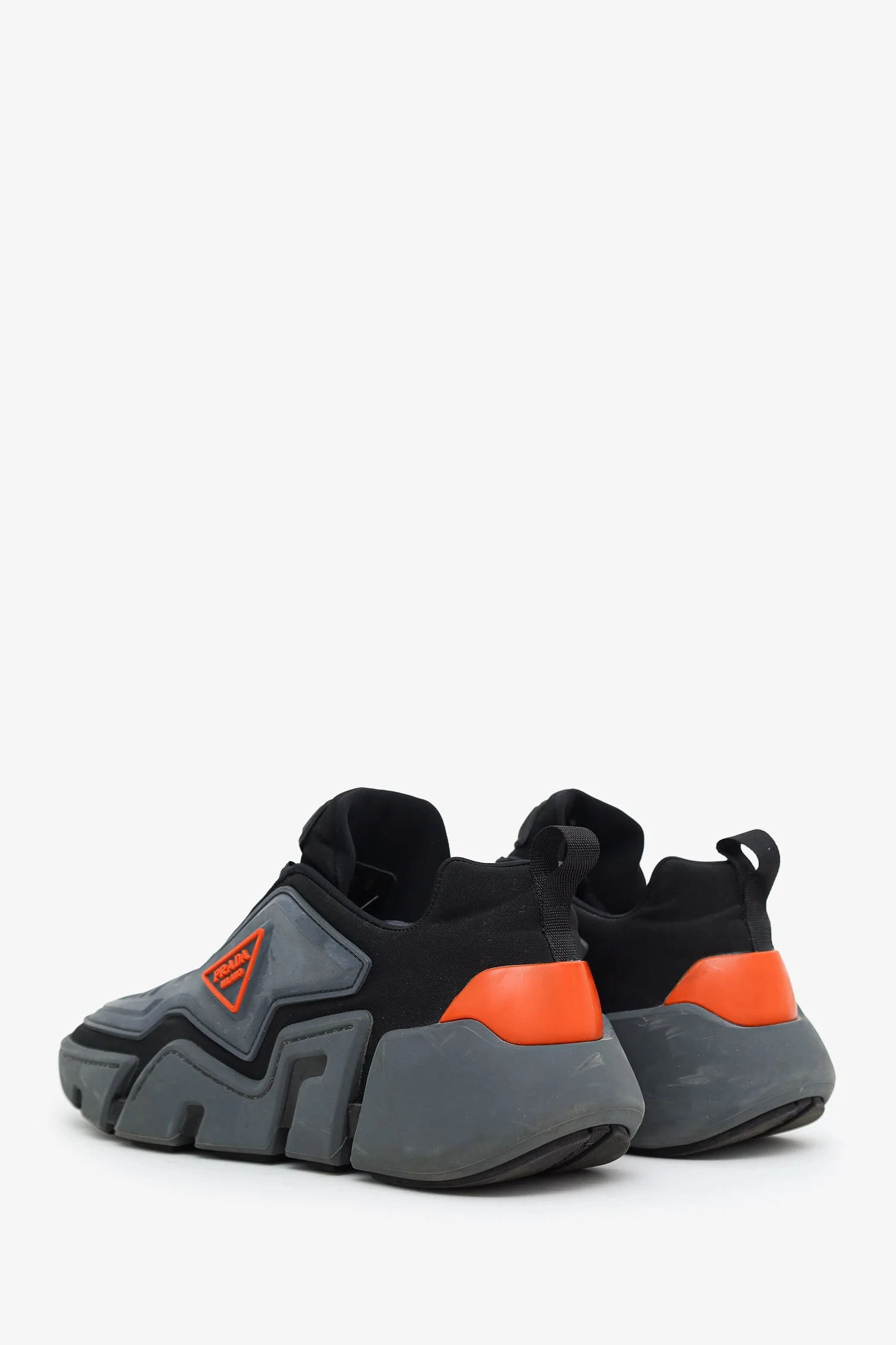 Prada Grey Techno Stretch Fabric Sneaker Size 8 Mens - Image 4