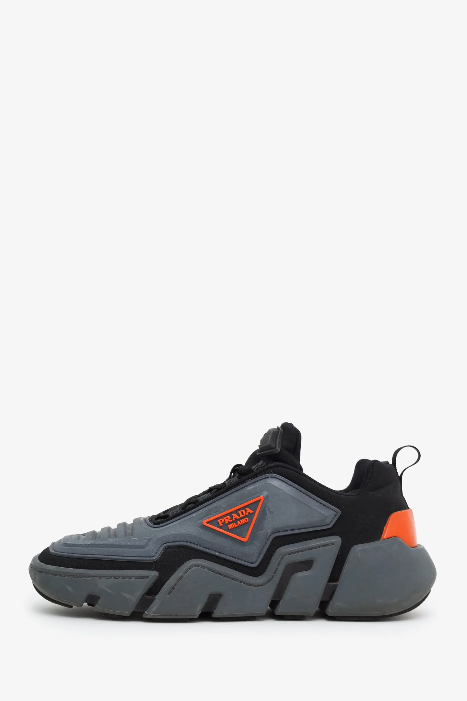 Prada Grey Techno Stretch Fabric Sneaker Size 8 Mens - Image 5