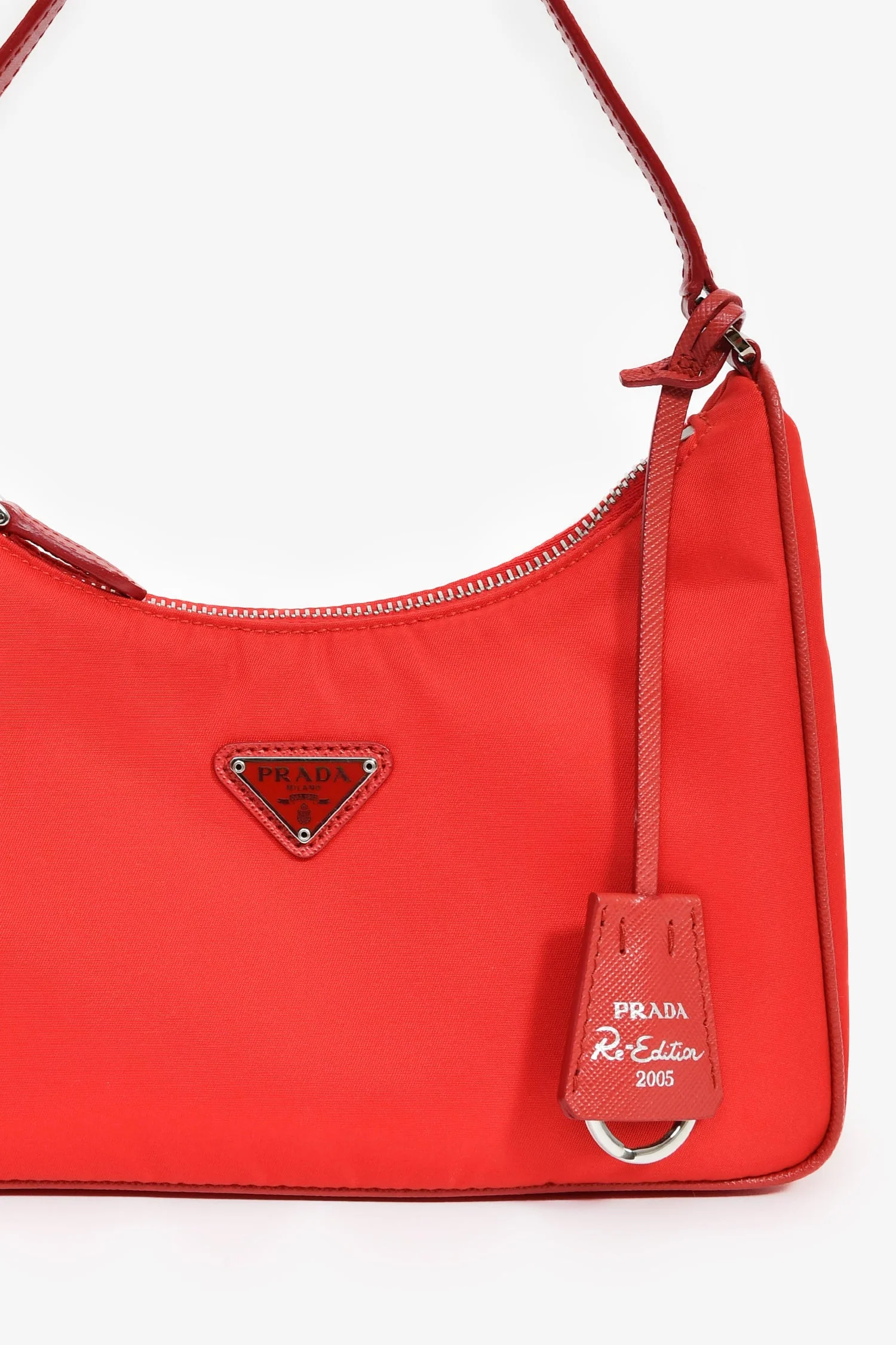 Prada Limited Edition Red Re-Nylon 2005 Shoulder Bag - Image 6