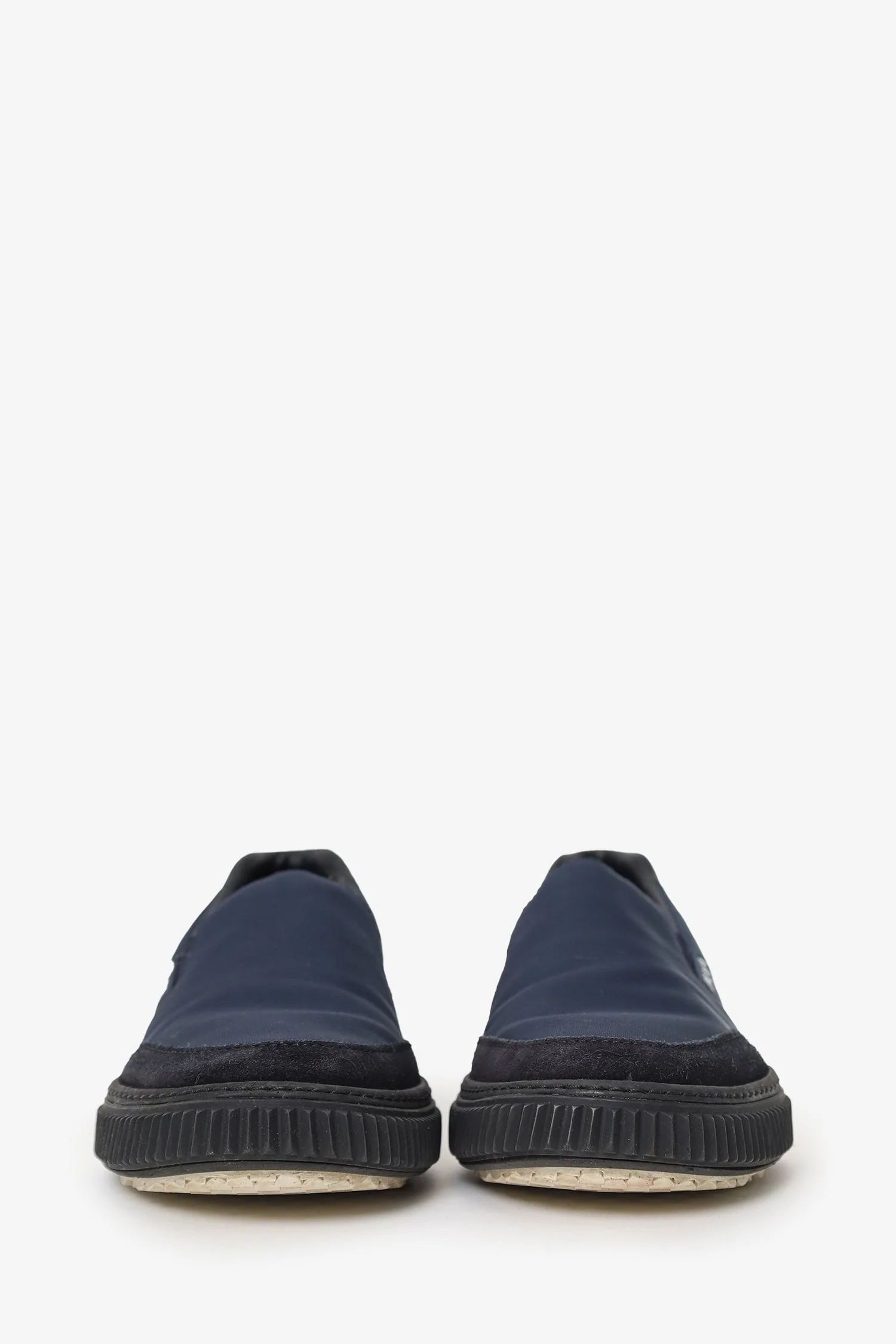 Prada Navy/Black Panelled Slip-on Sneakers Size 6 Mens - Image 3