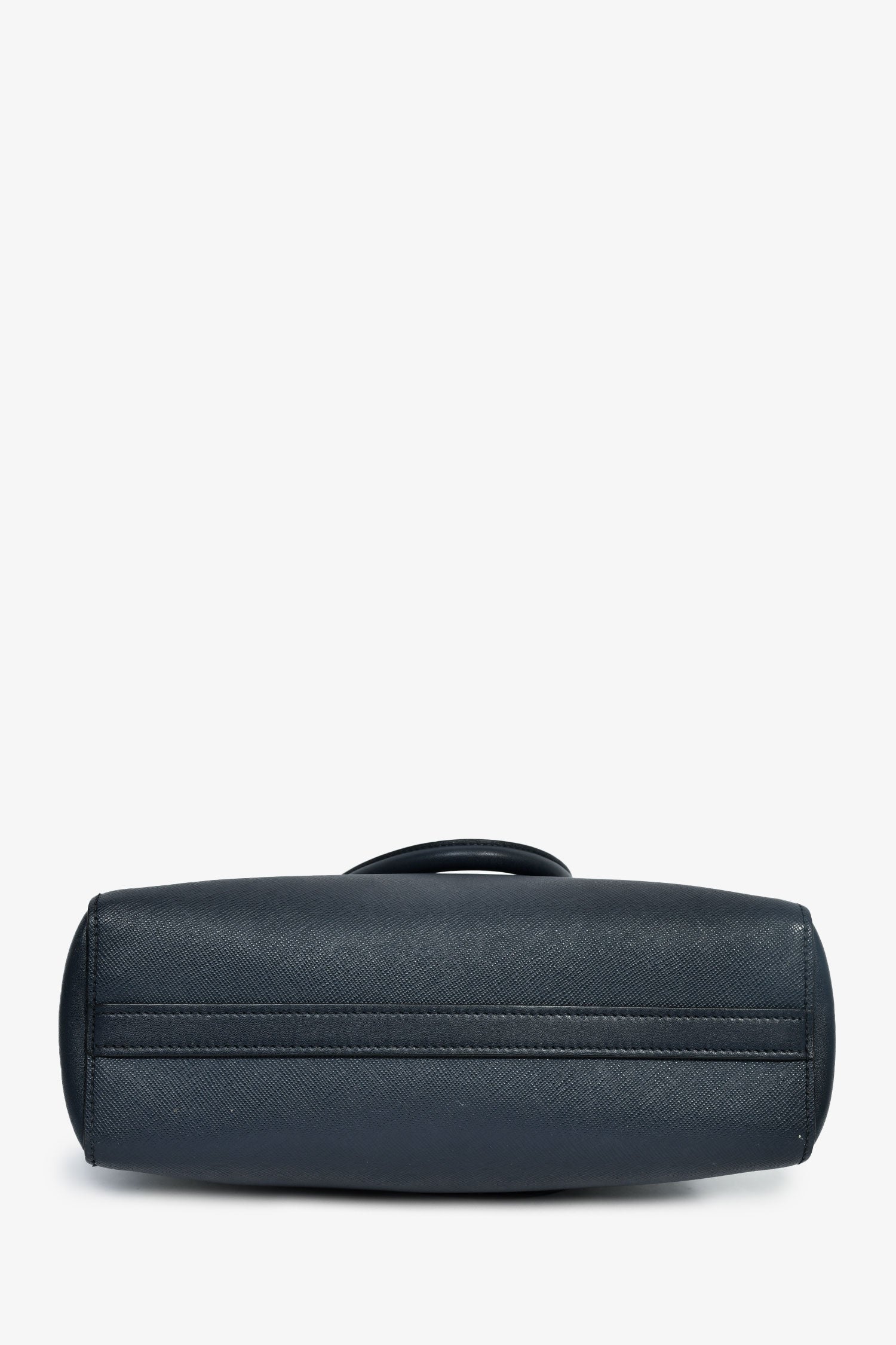 Prada Navy Blue Saffiano Leather Convertible Open Tote With Strap - Image 5