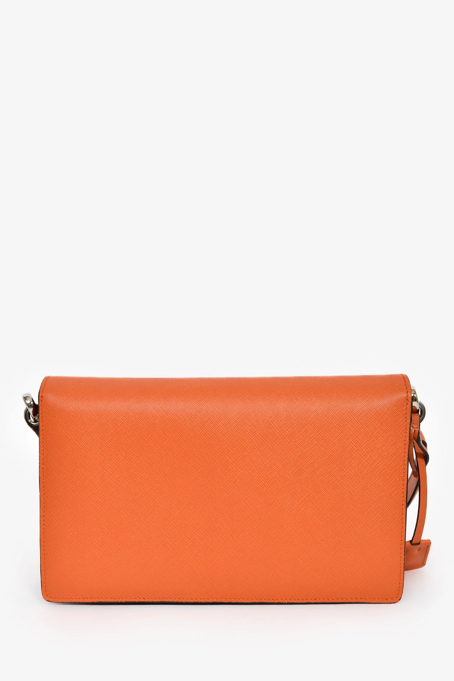 Prada Orange/Red Saffiano Leather 'Sound' Shoulder Bag - Image 2
