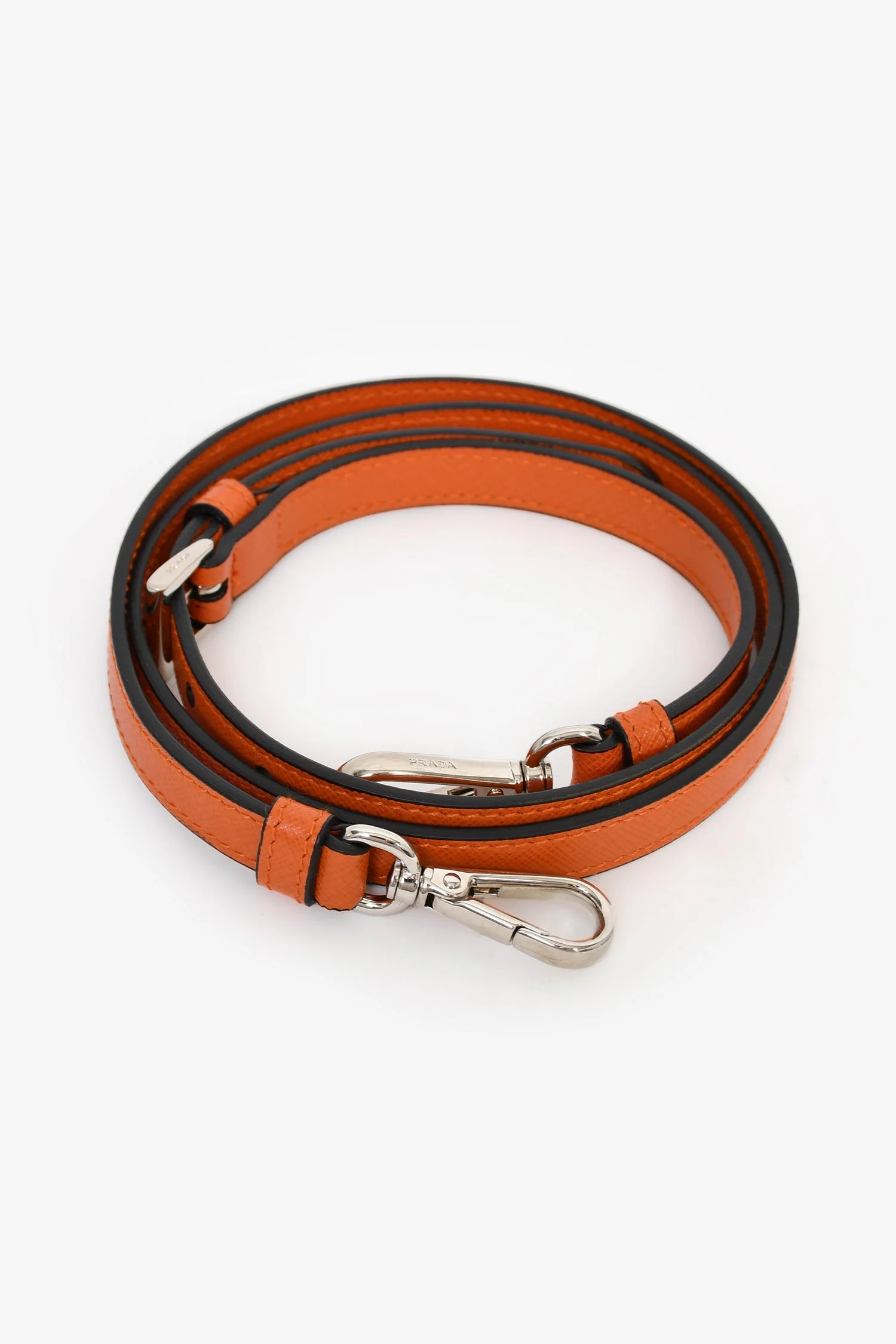 Prada Orange/Red Saffiano Leather 'Sound' Shoulder Bag - Image 8