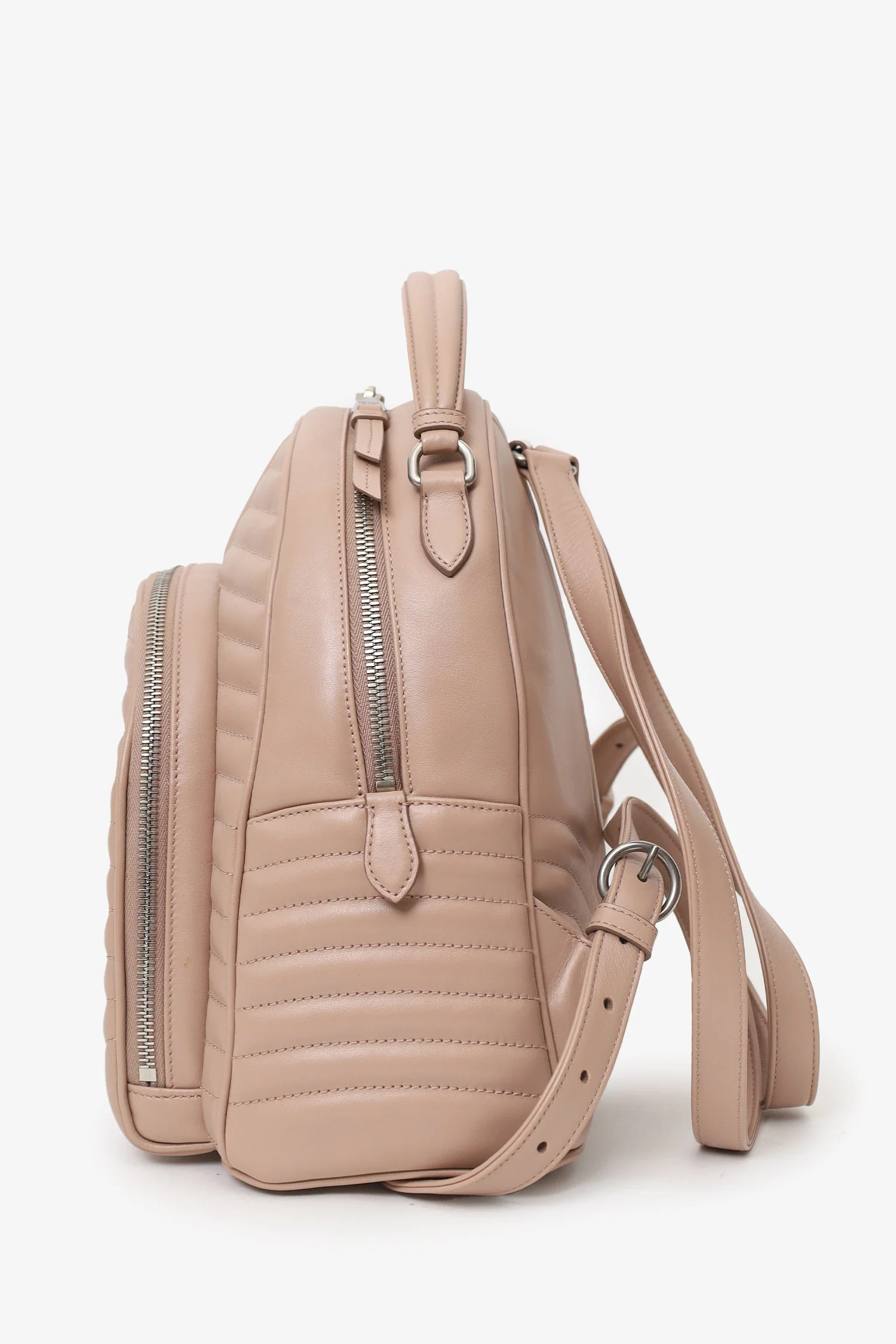 Prada Pink Soft Calf Impunture Diagramme Backpack - Image 4