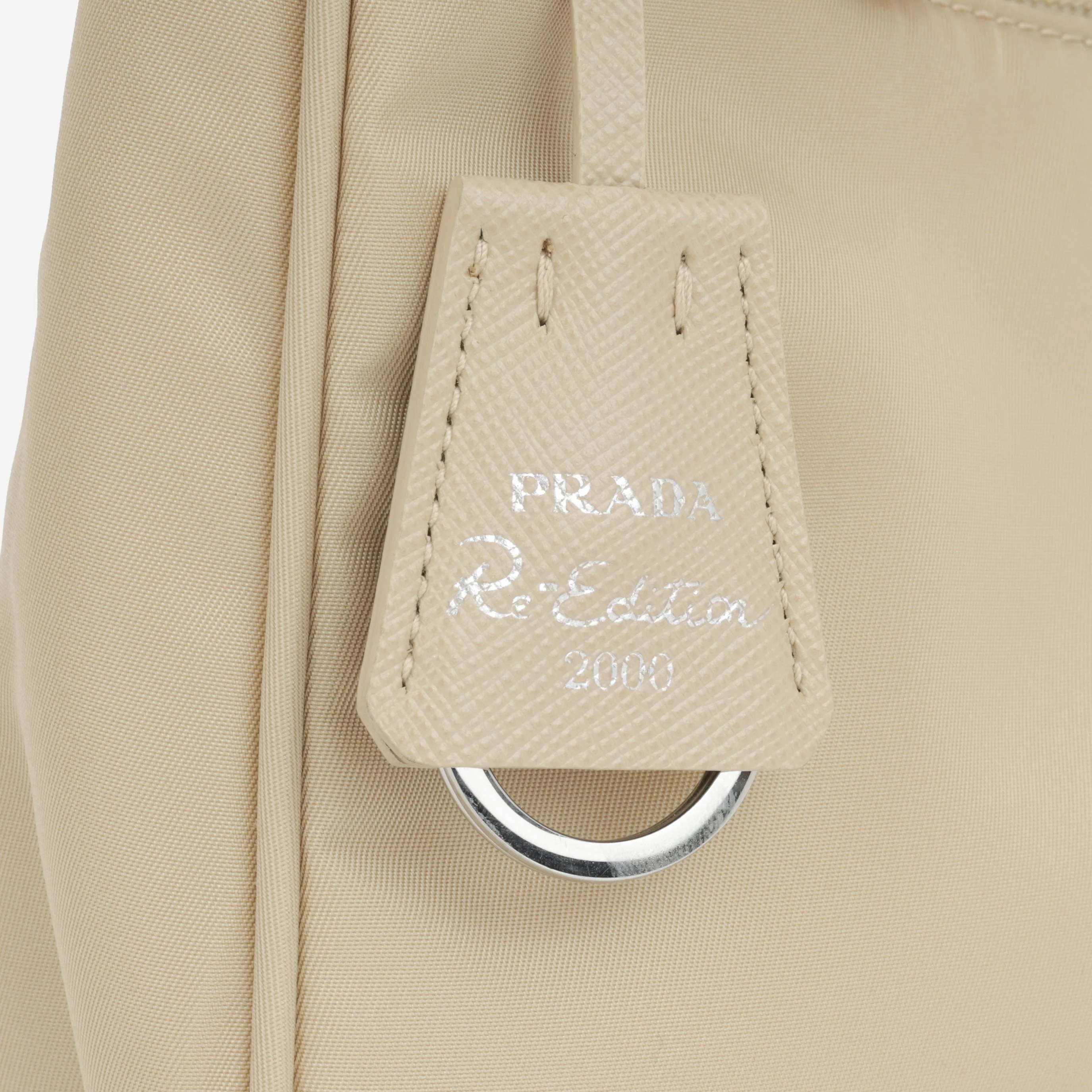 Prada Re-Edition 2000- Beige Nylon | Silver Hardware - Image 6