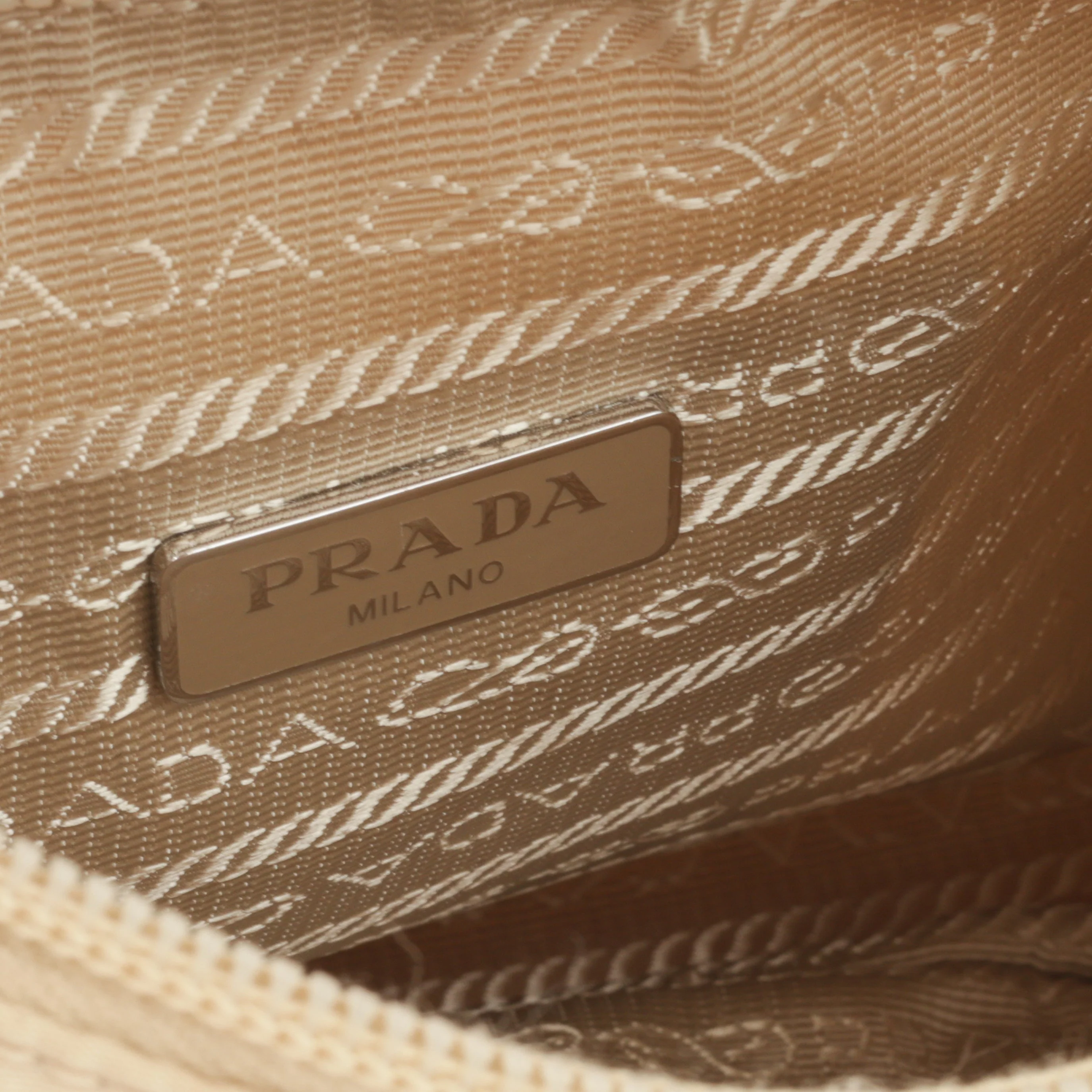 Prada Re-Edition 2000- Beige Nylon | Silver Hardware - Image 7