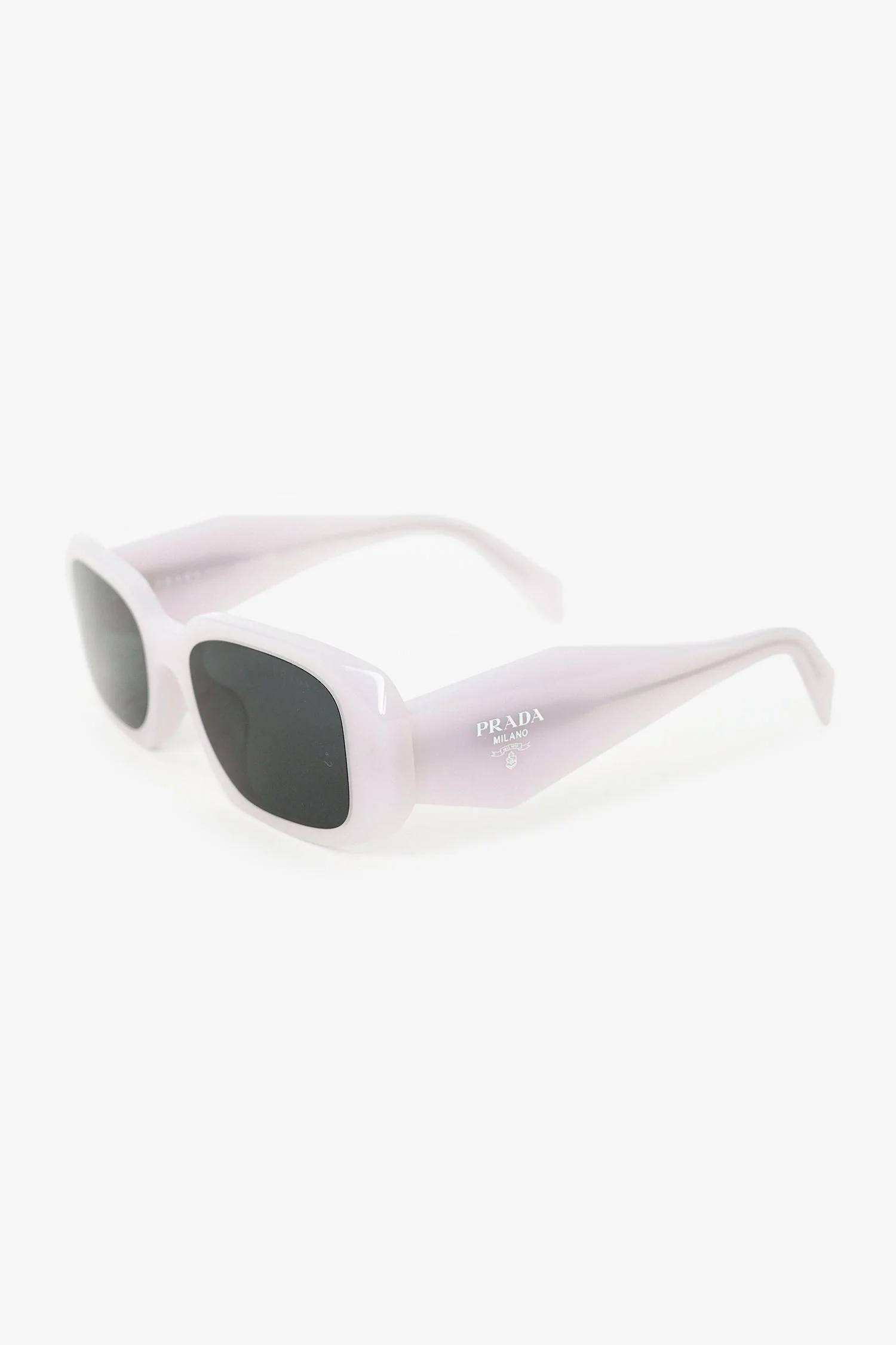 Prada Purple Geometric Frame Symbole Sunglasses - Image 2