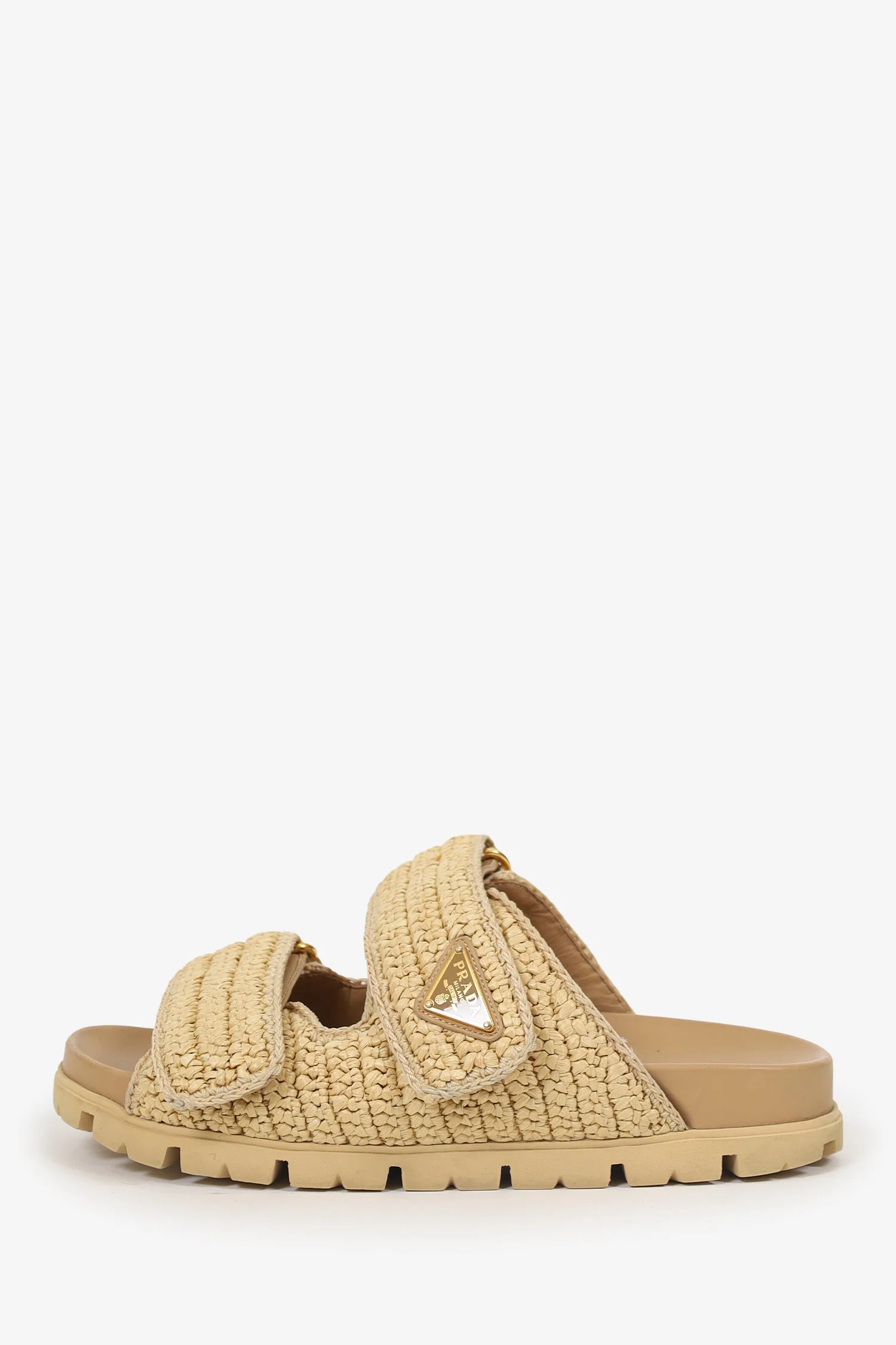 Prada Raffia Sandals Size 36 - Image 5