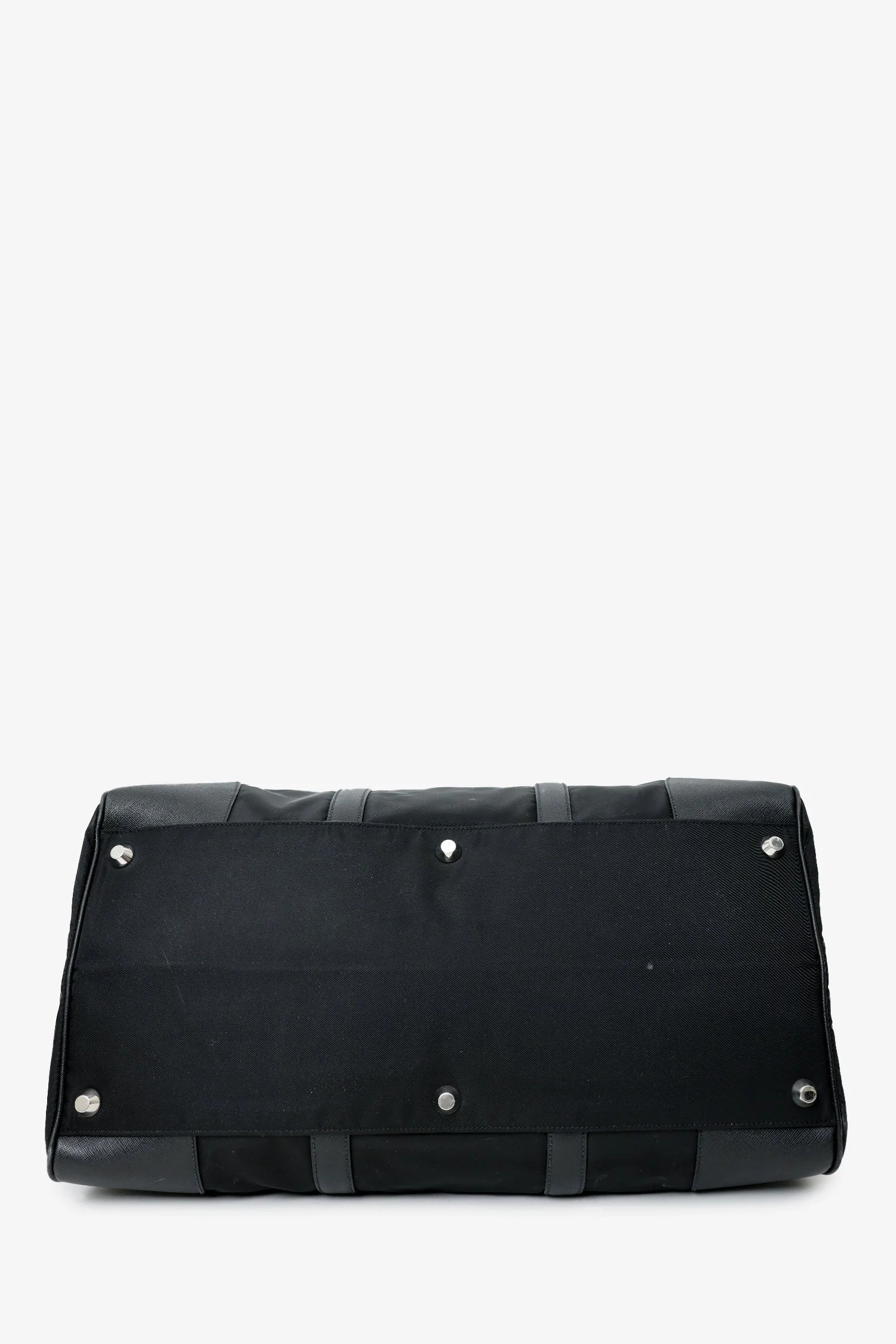 Prada Re-Nylon & Saffiano Leather Large Duffle Bag With Strap - Image 5
