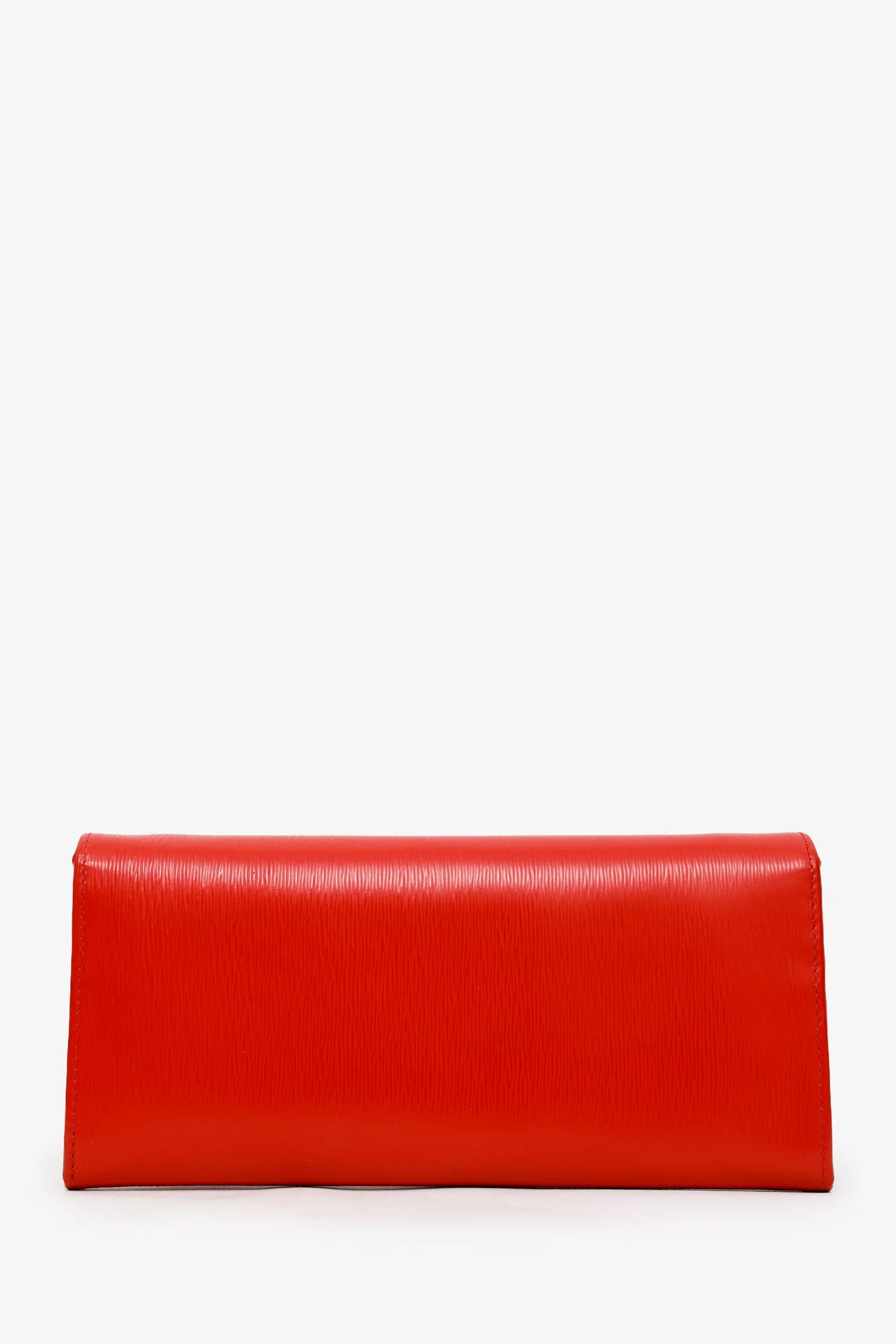 Prada Red Lacca Vitello Move Leather Wallet on Chain Clutch Bag - Image 2