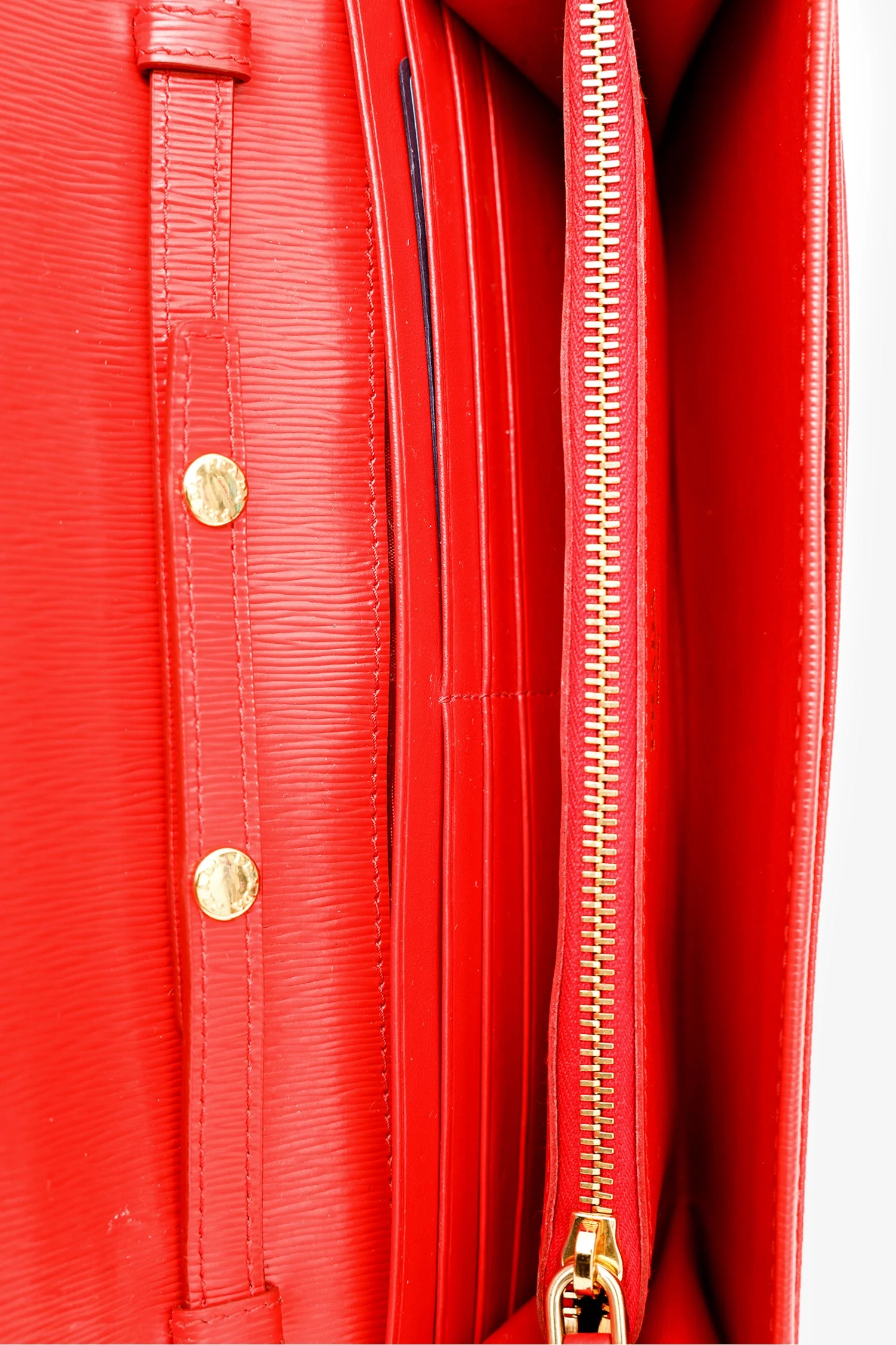 Prada Red Lacca Vitello Move Leather Wallet on Chain Clutch Bag - Image 7