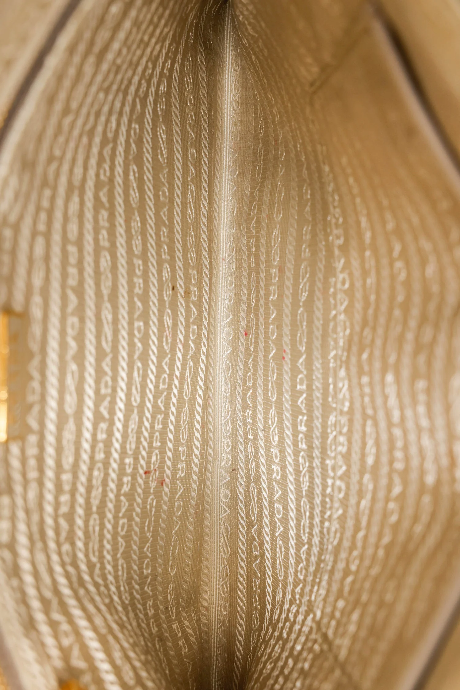 Prada Taupe Saffiano Leather Zippered Clutch - Image 6