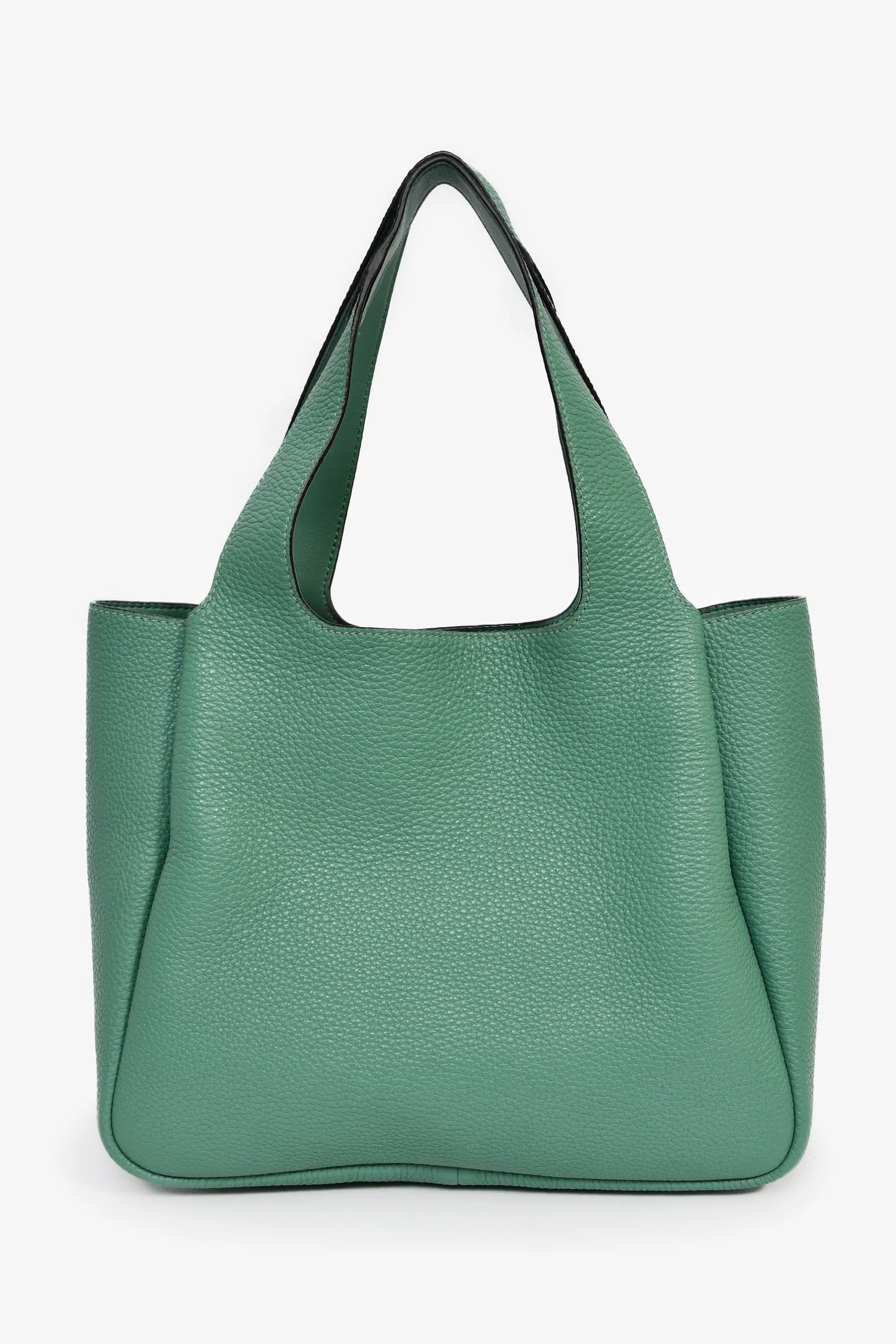 Prada Teal Leather 'Dynamique' Medium Tote Bag - Image 2
