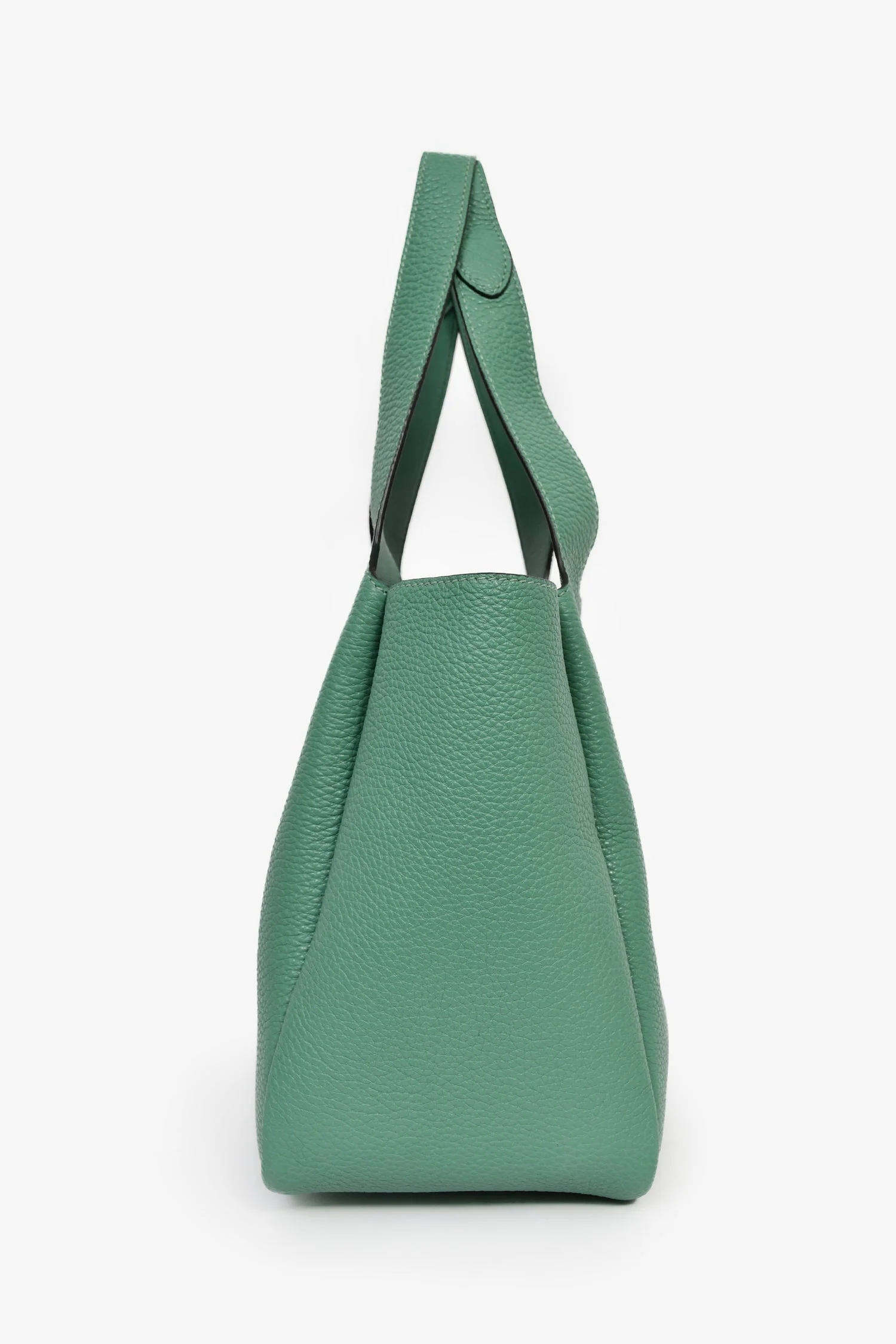 Prada Teal Leather 'Dynamique' Medium Tote Bag - Image 4